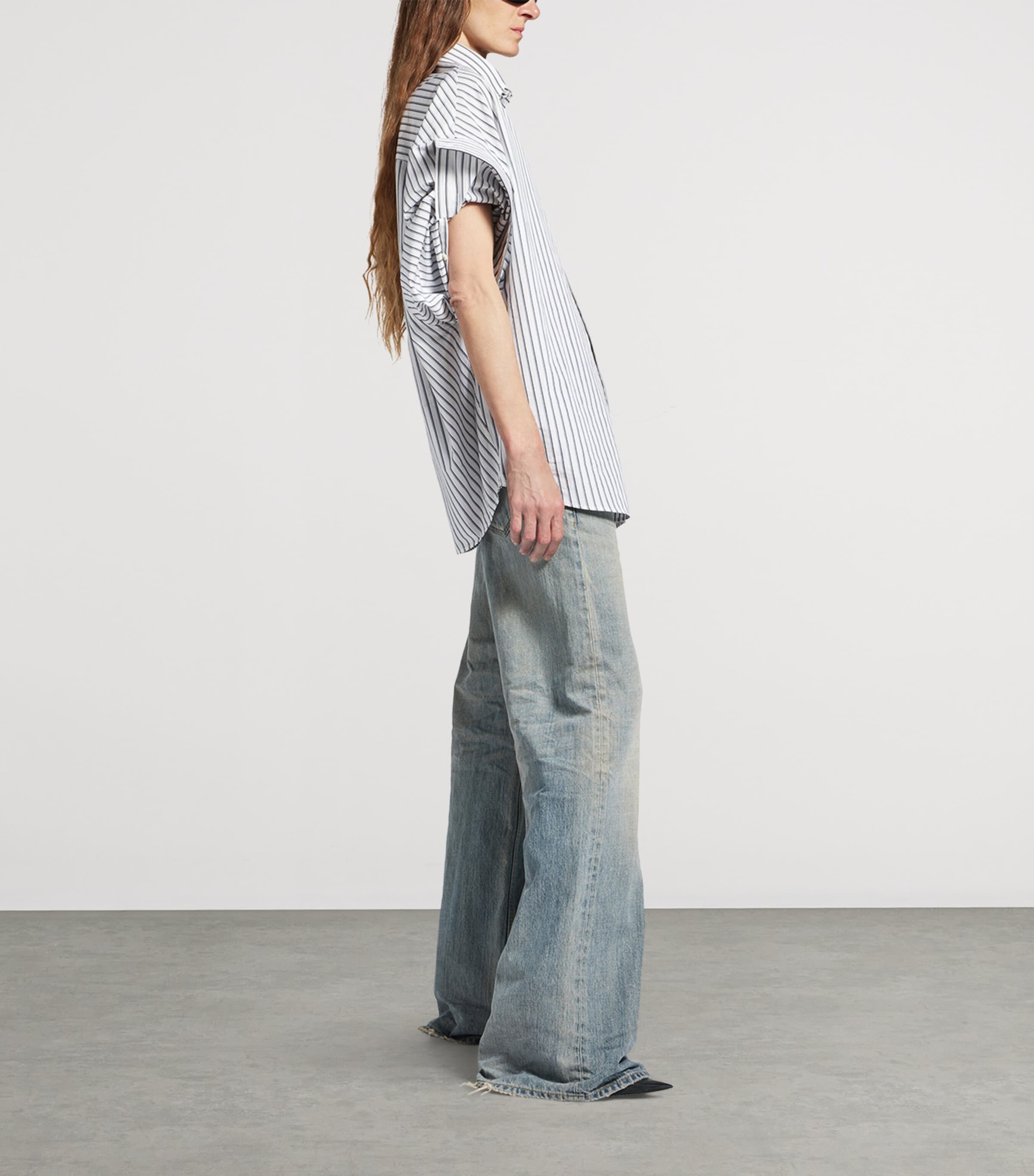 Cotton Tuck-Sleeve Shirt 9086 Image 4