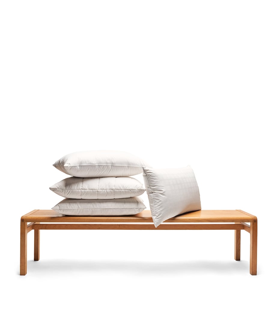 Cotton Down-Filled Pillow (90cm x 50cm) WHITE Image 4