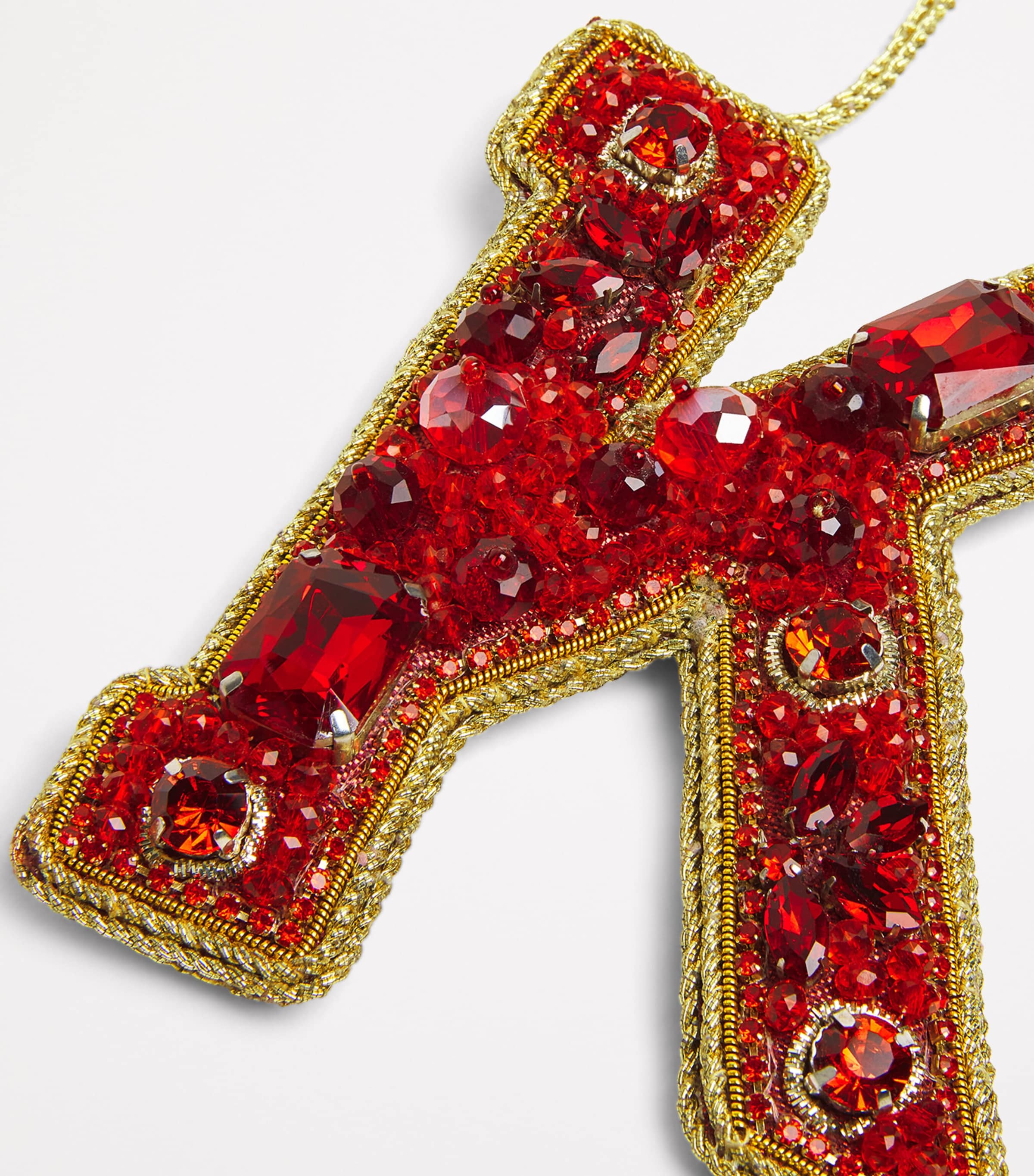 Embellished K Tree Decoration RED Image 2