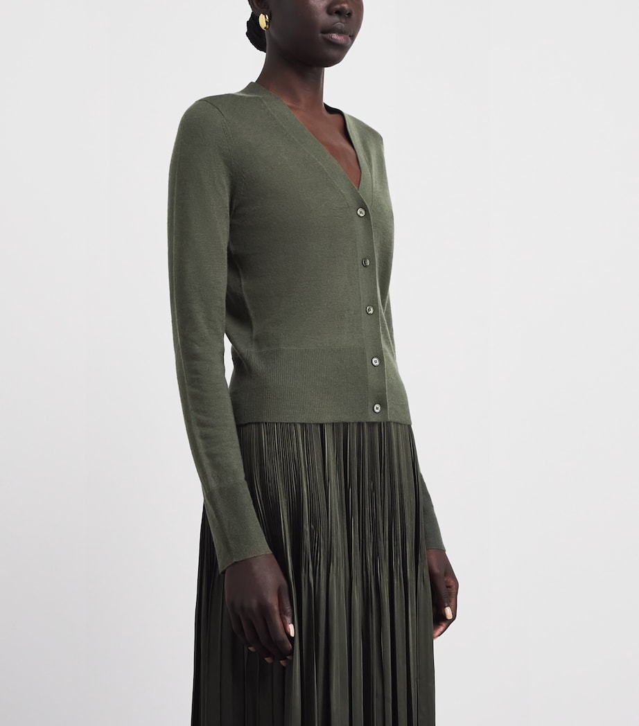 Joseph Womens Cashmere Cashair Cardigan Palm Leaf Image 4