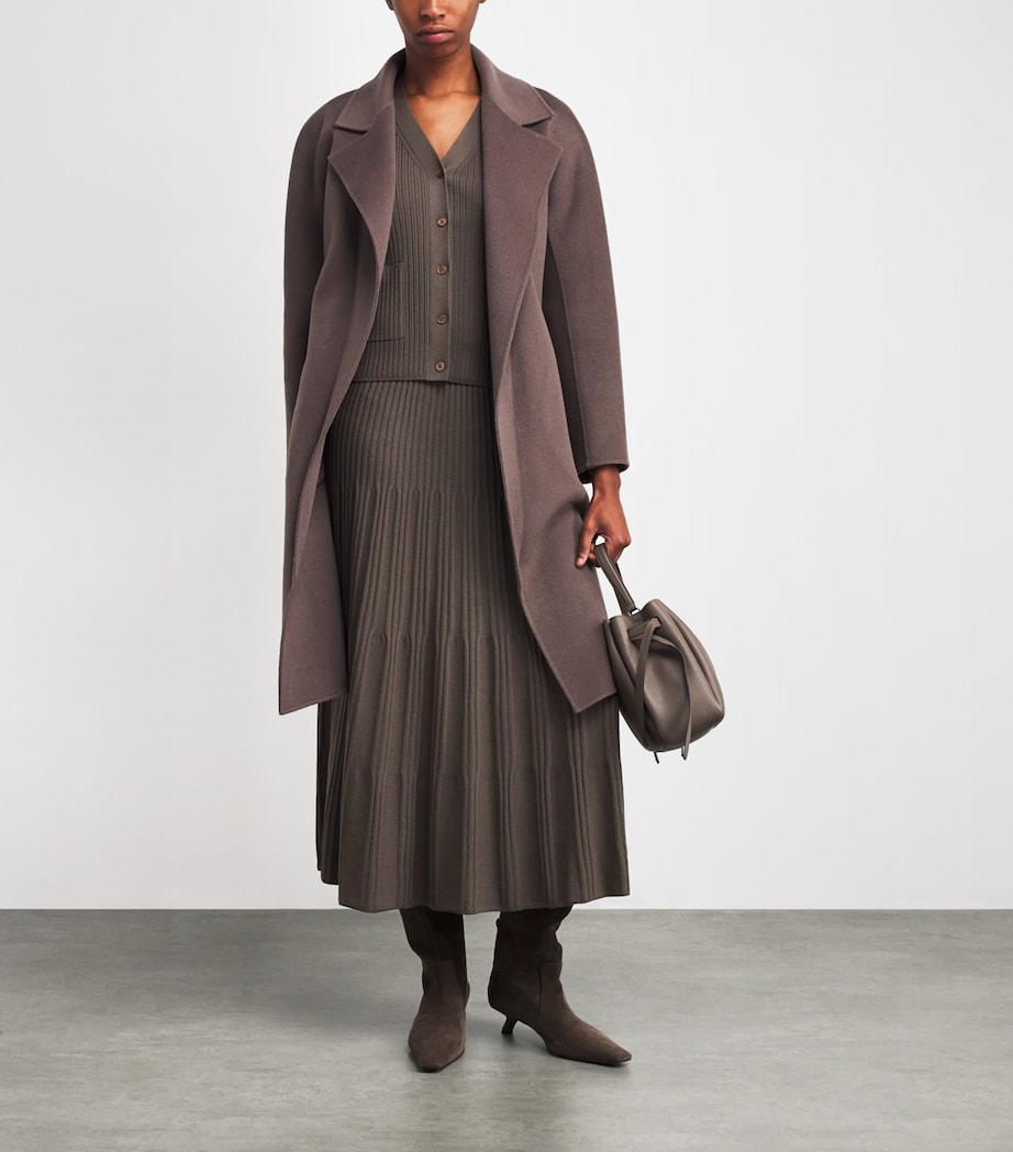 Wool-Blend Ribbed Cardigan MUSHROOM Image 2