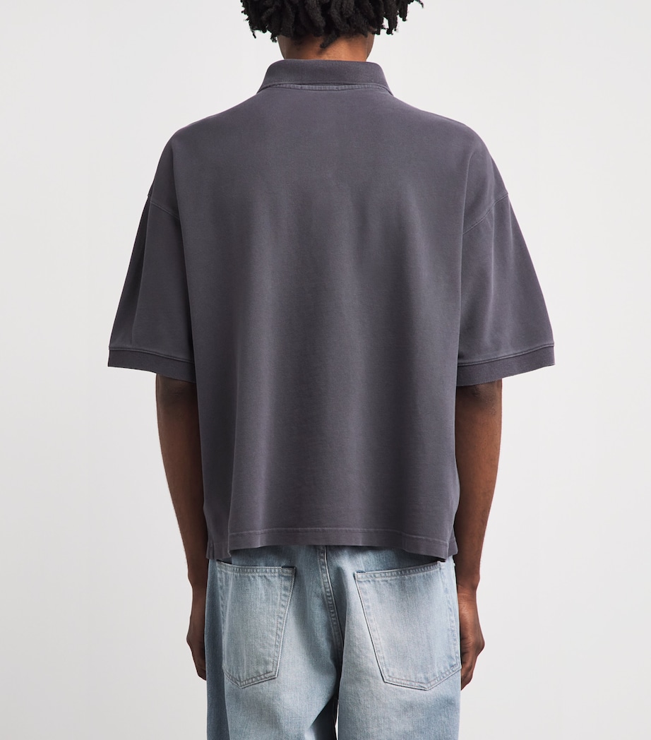 AGOLDE Mens Cotton Polo Shirt Cnctn Prple Grey Image 5