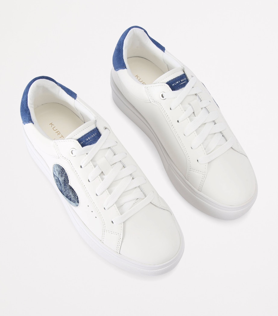 Leather Lana Heart Low-Top Sneakers DENIM Image 4
