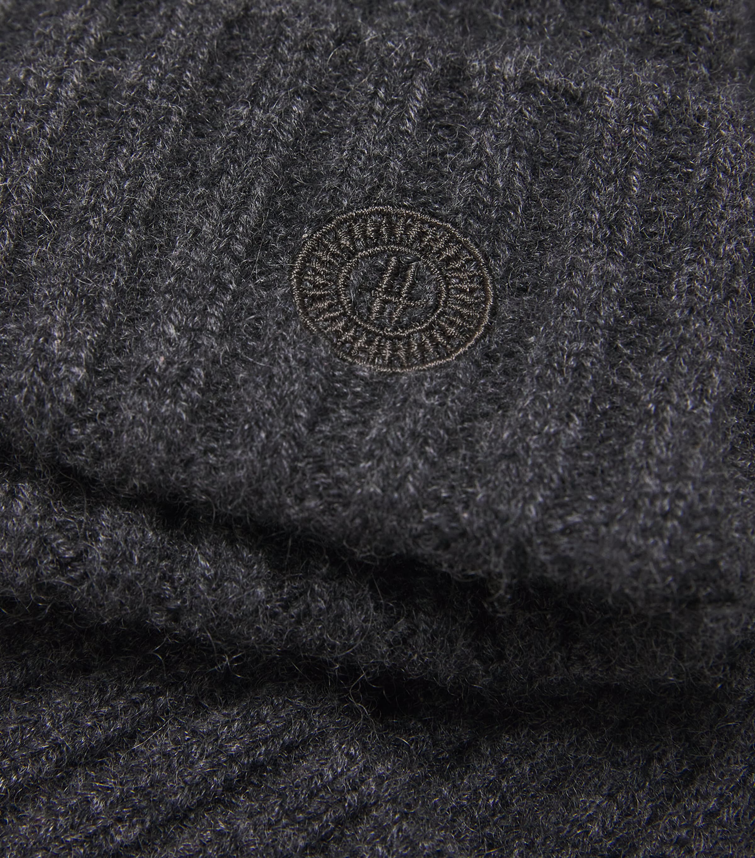 Cashmere Ribbed Beanie BLACK Image 3