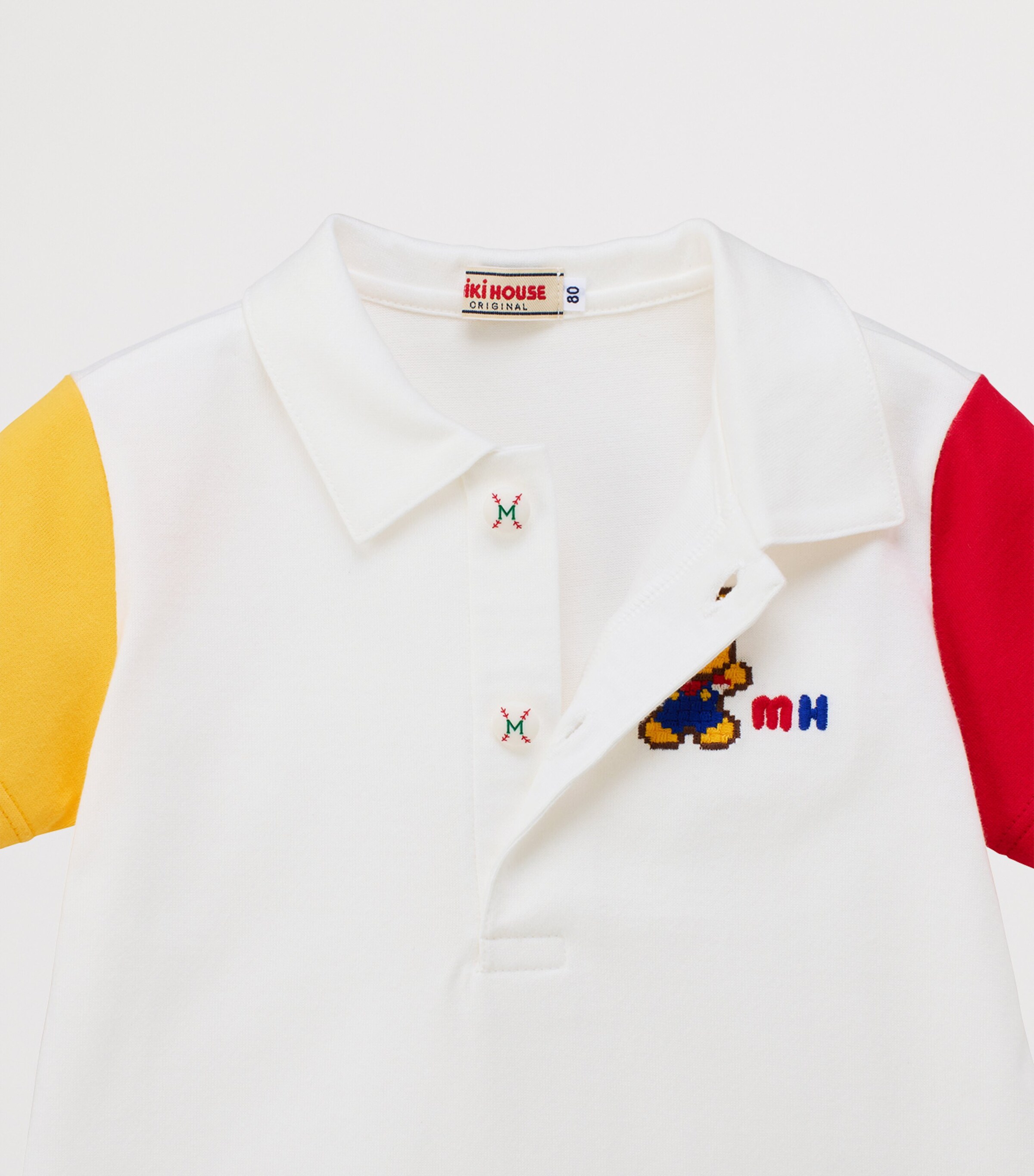 Miki House Pucci Pixel-Art Polo Shirt (6 Months - 4 Years) Image 3