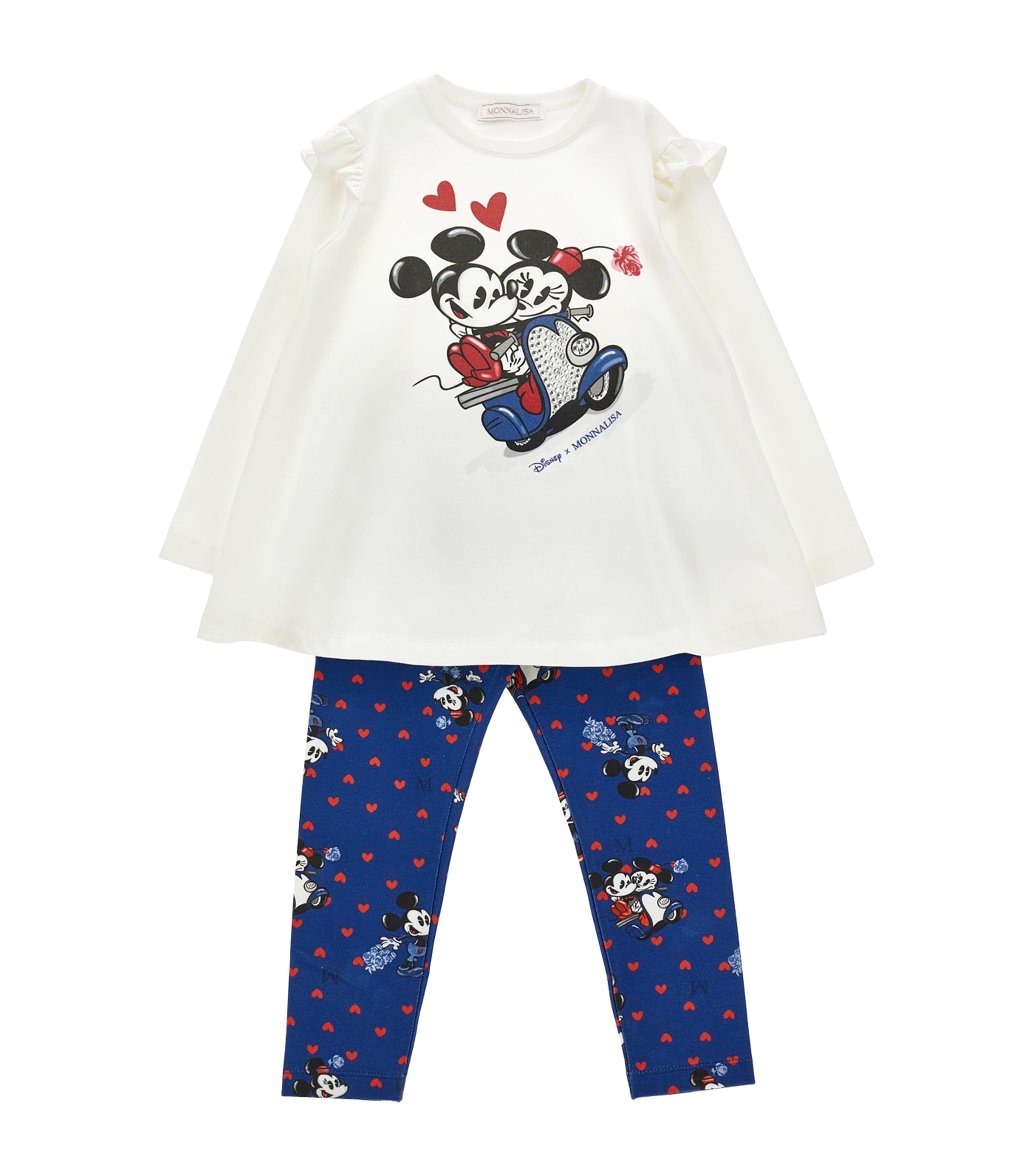 x Disney Mickey Mouse T-Shirt and Leggings Set (2-12 Years) PANNA+BLU Image 1