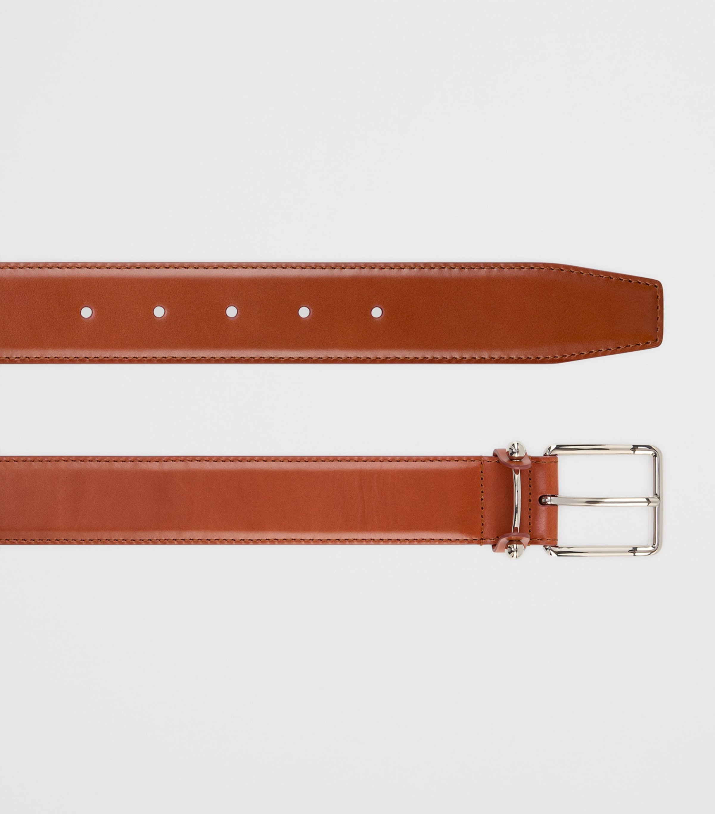 Christian Louboutin Brown Leather Chambeliss Belt Harrods UK