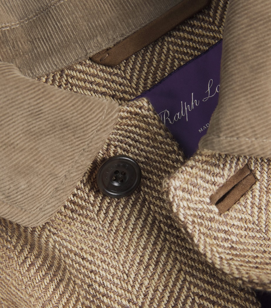 Ralph Lauren Purple Label Mens Linen Field Jacket Brown Image 6