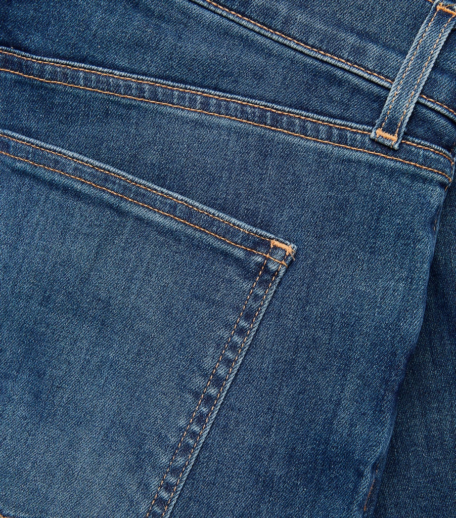 Veronica Beard Womens Beverly High-Rise Flared Jeans Bright Blue Image 4