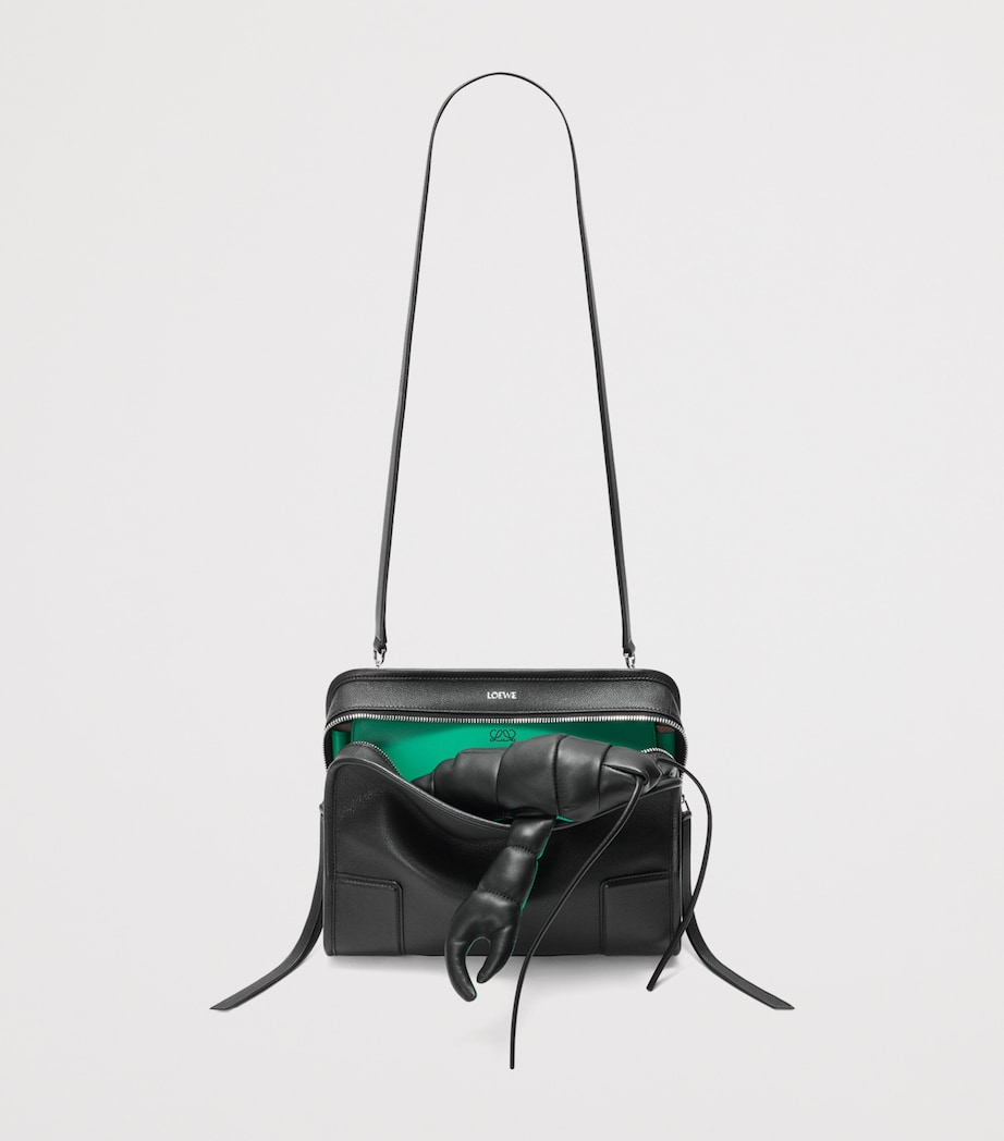 LOEWE x Cosima Von Bonin Medium Leather Amazona 180 Top-Handle Bag Black/green Image 4