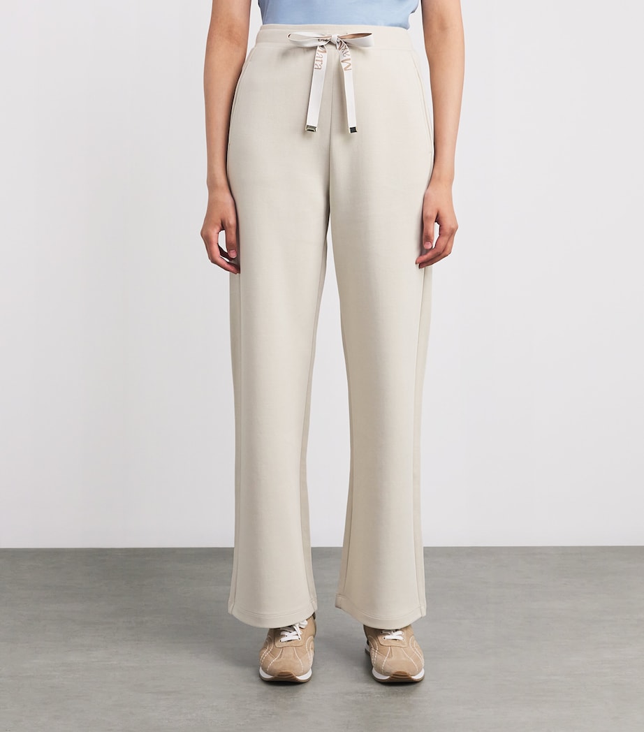 Cotton-Blend Jersey Trousers IVORY Image 3