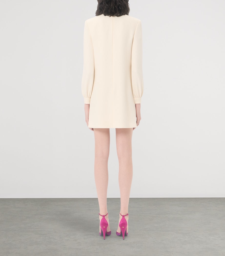 Valentino Womens Silk Cady Embroidered Mini Dress Image 5