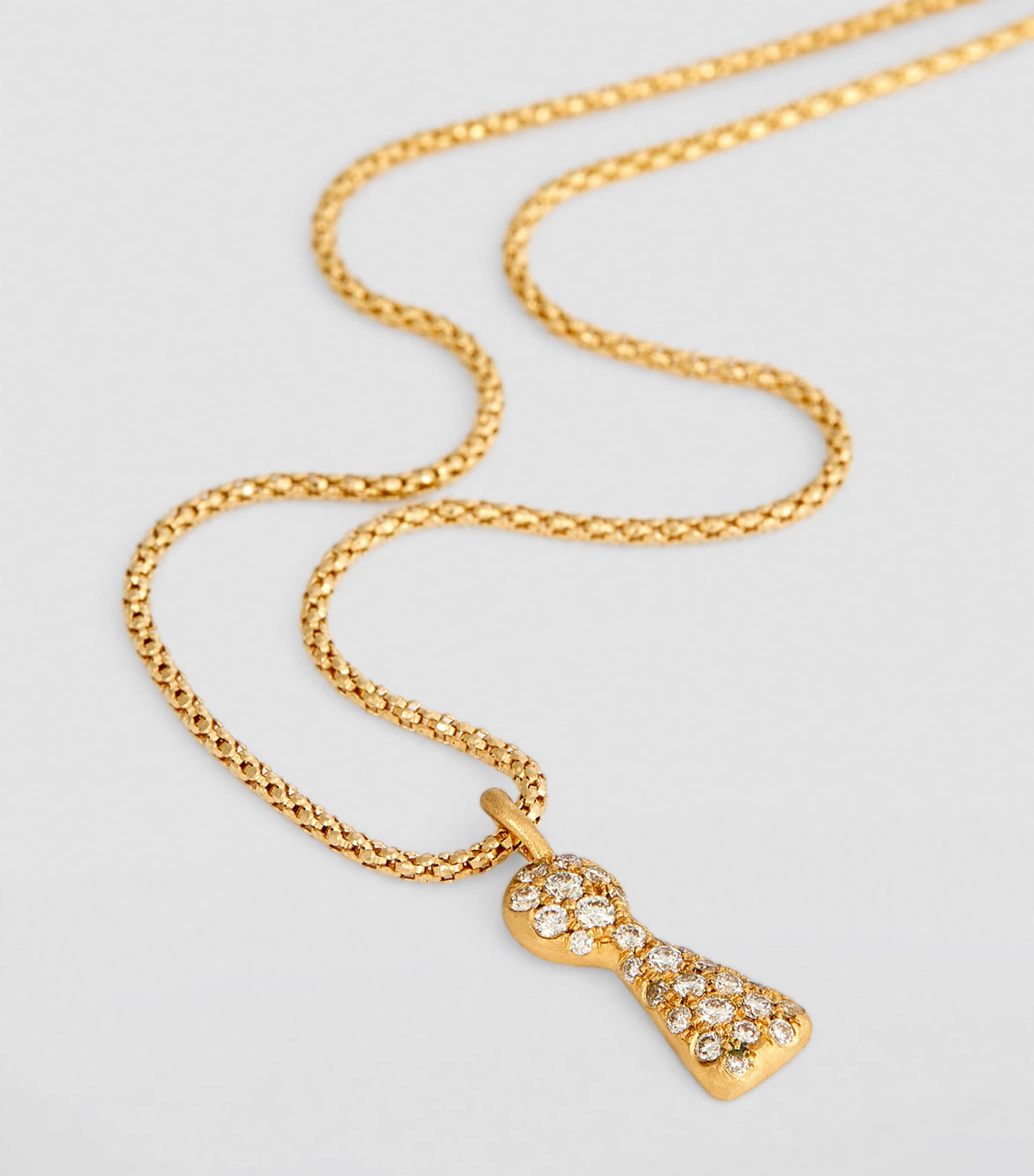 Yellow Gold and Diamond Doors of Opportunity Mini Unlock Necklace YELLOW GOLD Image 5