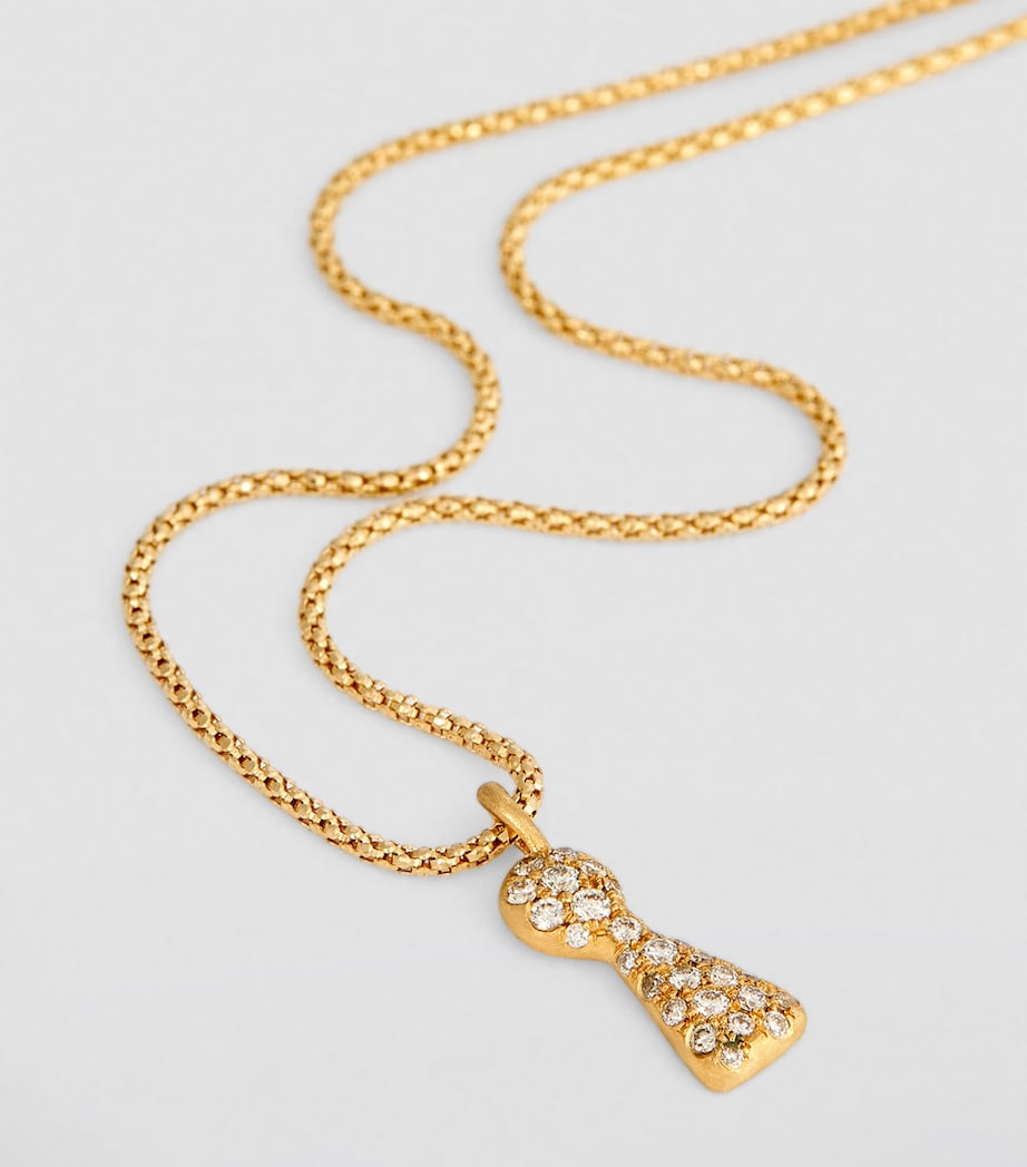 Yellow Gold and Diamond Doors of Opportunity Mini Unlock Necklace YELLOW GOLD Image 5