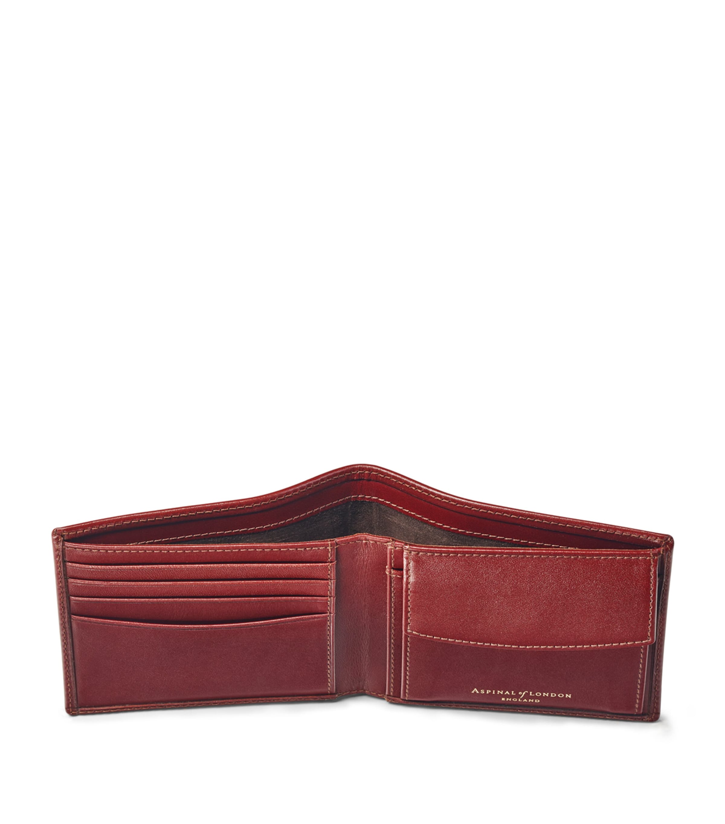 Leather Bifold Coin Wallet COGNAC Image 3