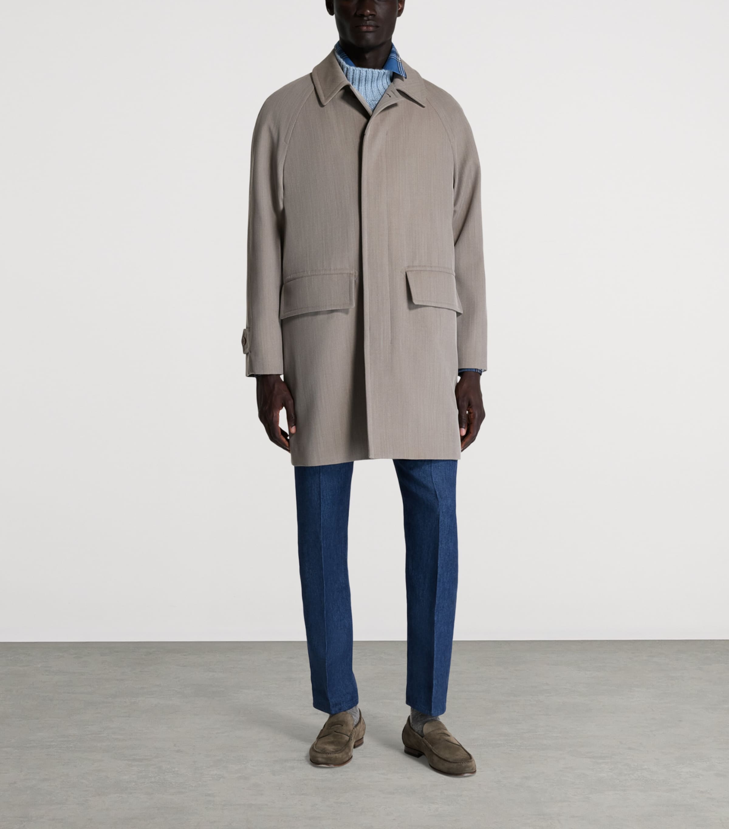 Virgin Wool Coat 030GREY Image 2