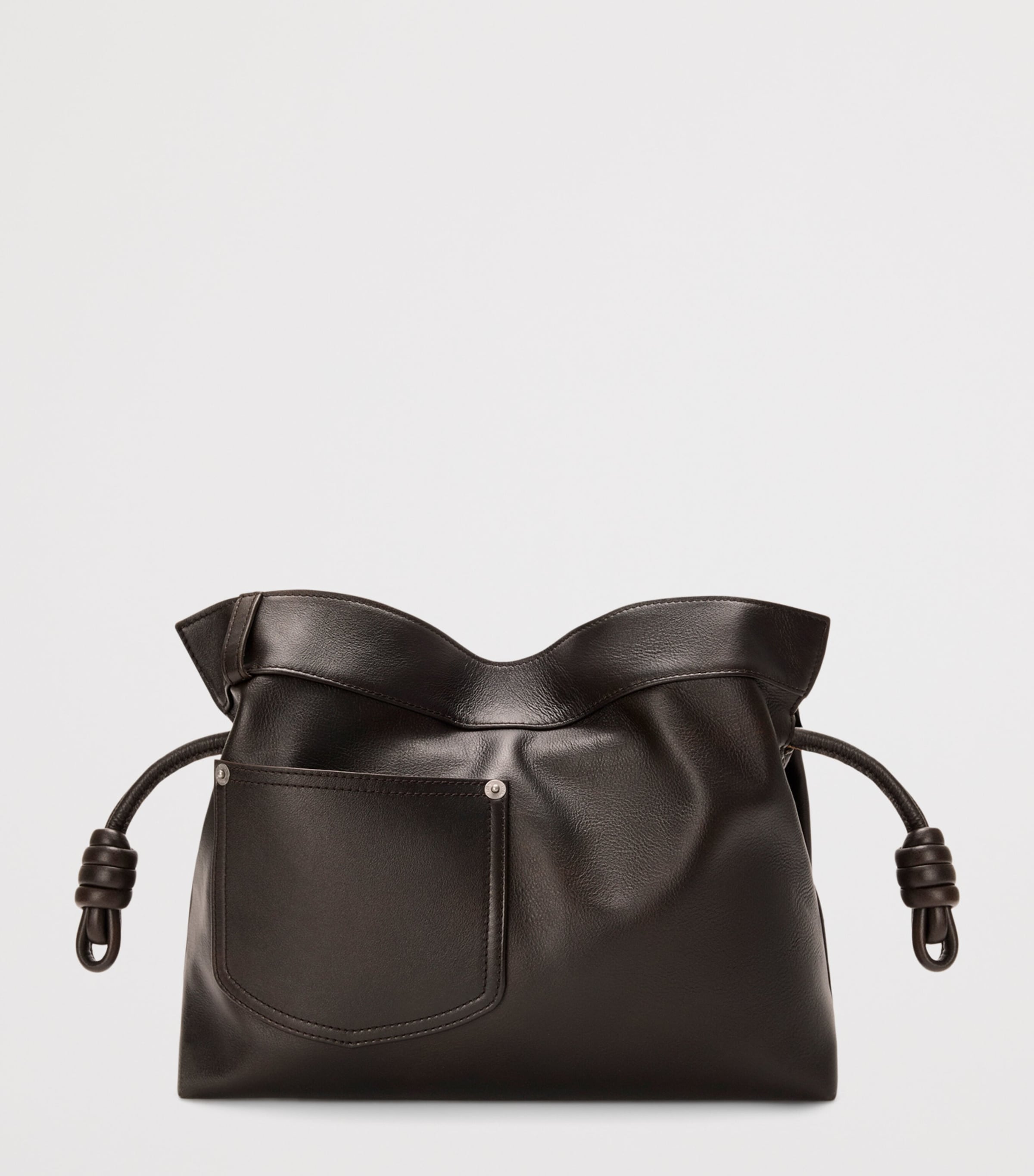 Medium Calfskin Flamenco Panta Clutch Bag VINTAGE BROWN Image 5