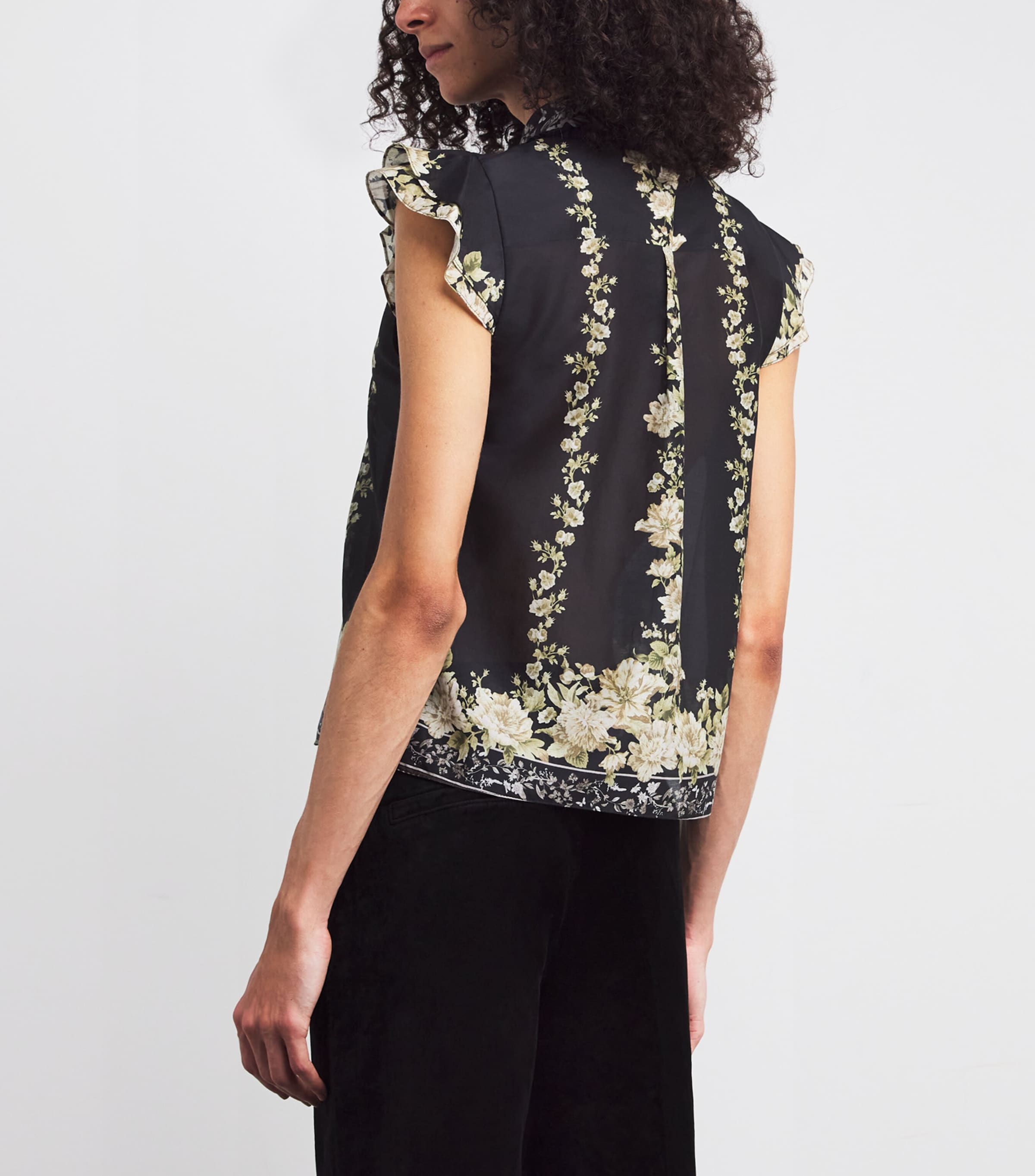 Cotton-Silk Floral Martel Blouse G078 FREE FALLING Image 4