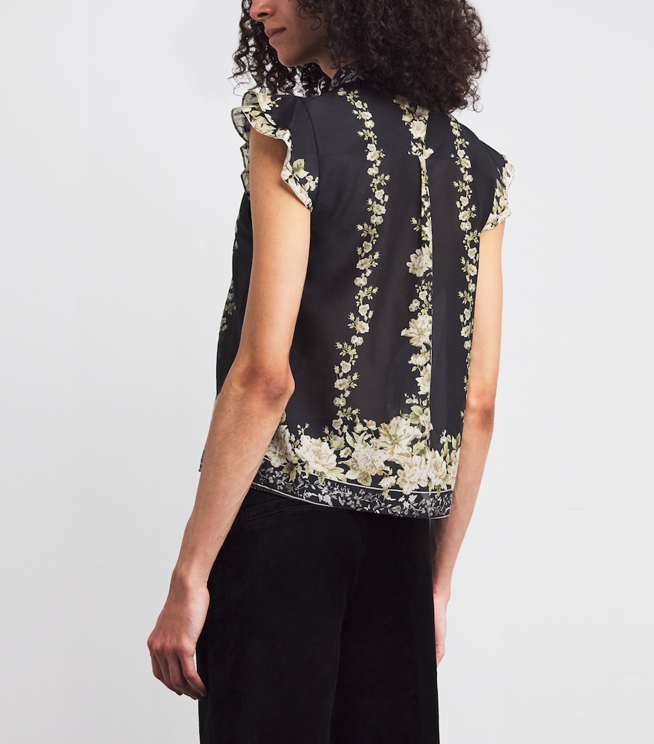 Cotton-Silk Floral Martel Blouse G078 FREE FALLING Image 4