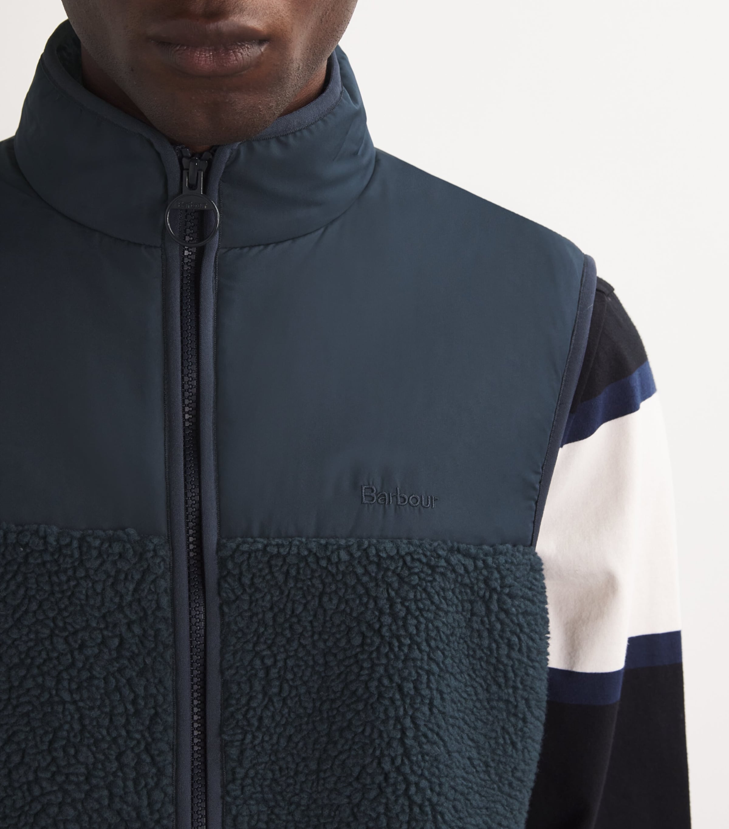 Barbour Mens Newlan Fleece Gilet Navy Image 6