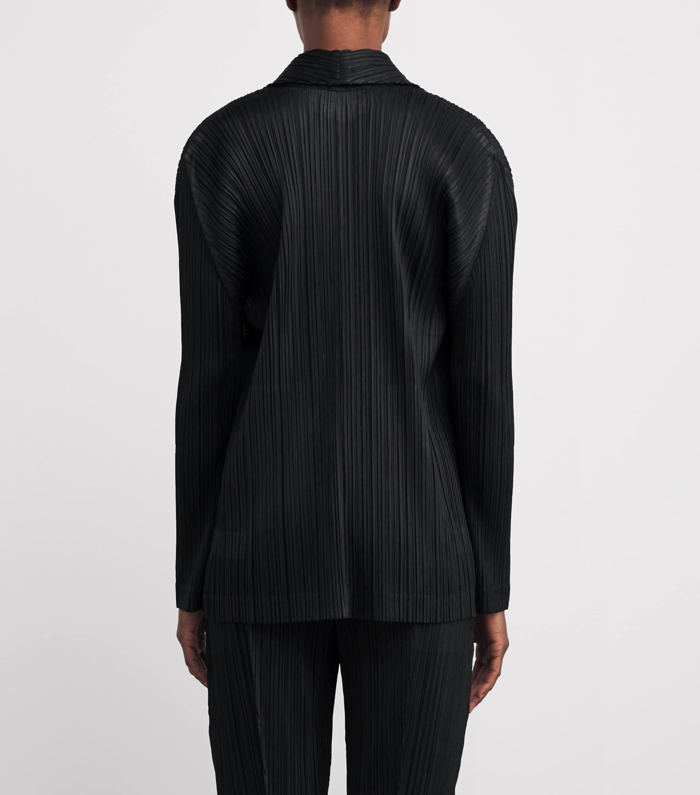 Pleats Please Issey Miyake Black Pleats Jacket | Harrods UK