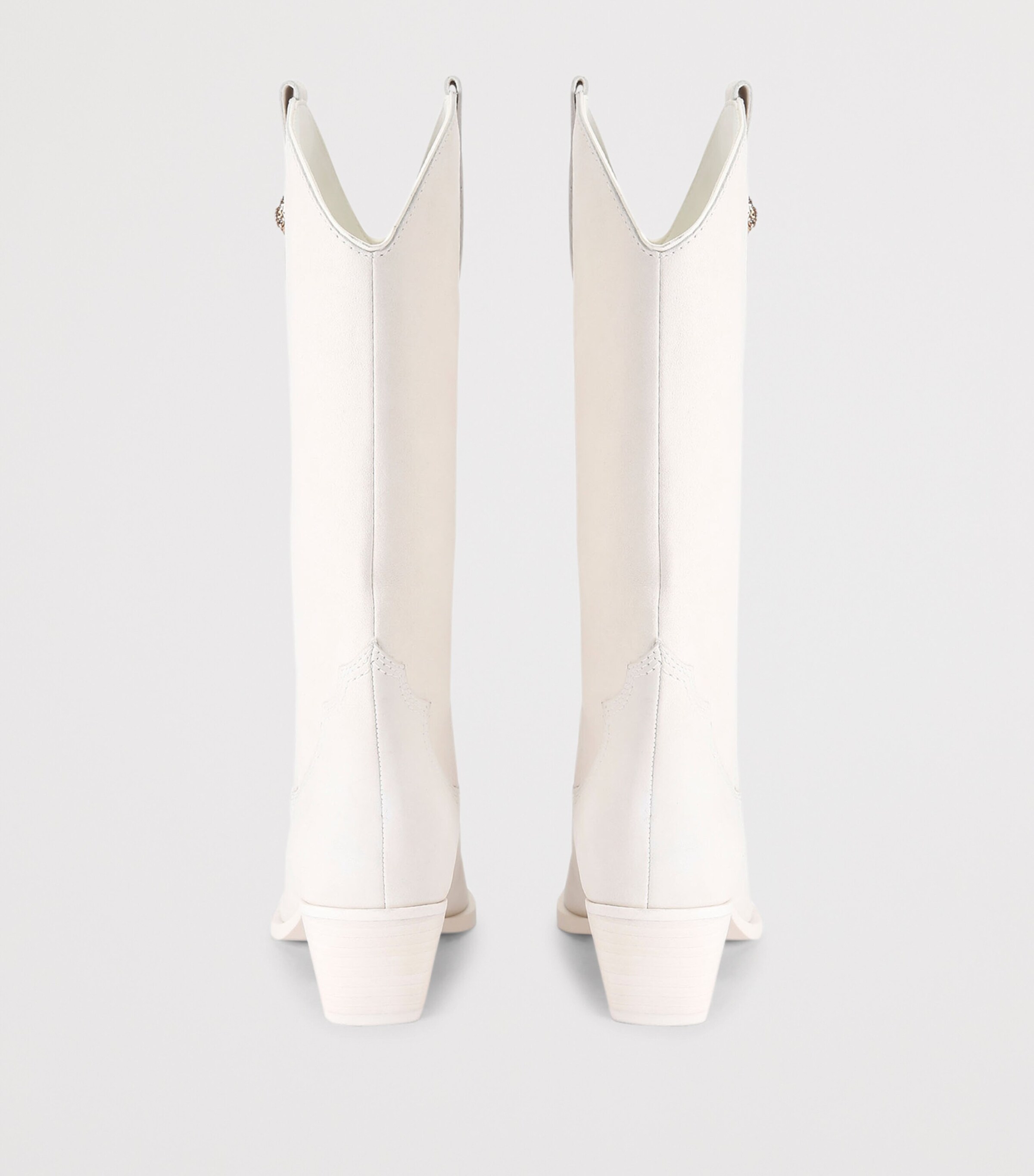 Kurt Geiger London Leather Kurt’s Cabana Kiss Cowboy Boots 50 White/comb Image 3
