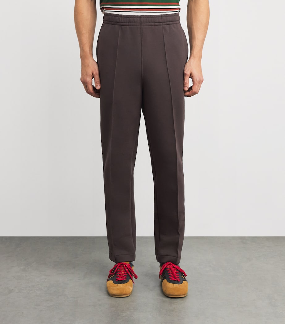 Cotton-Blend Side-Stripe Sweatpants BROWN Image 3