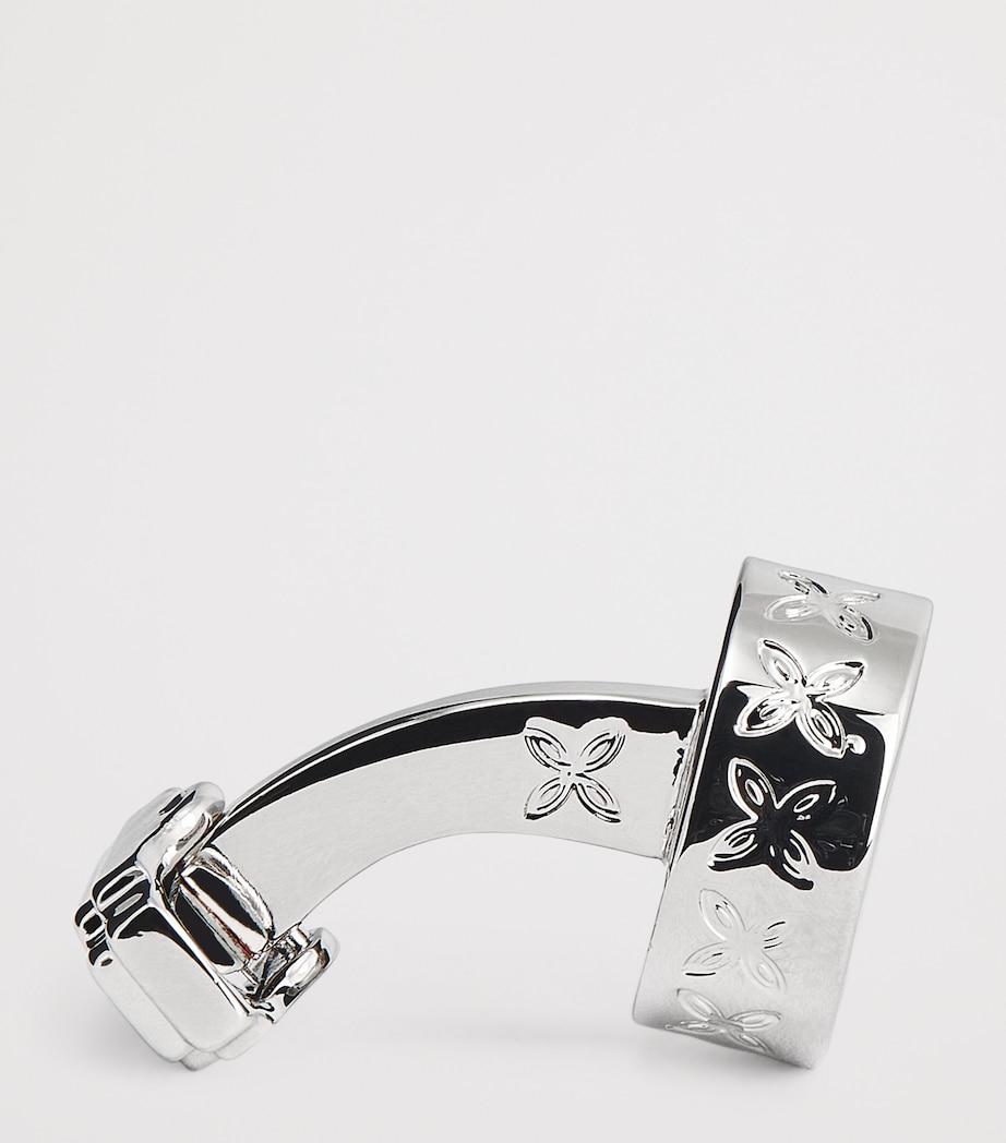 Enamel-Detail Thompson Brick Cufflinks BLUE Image 4
