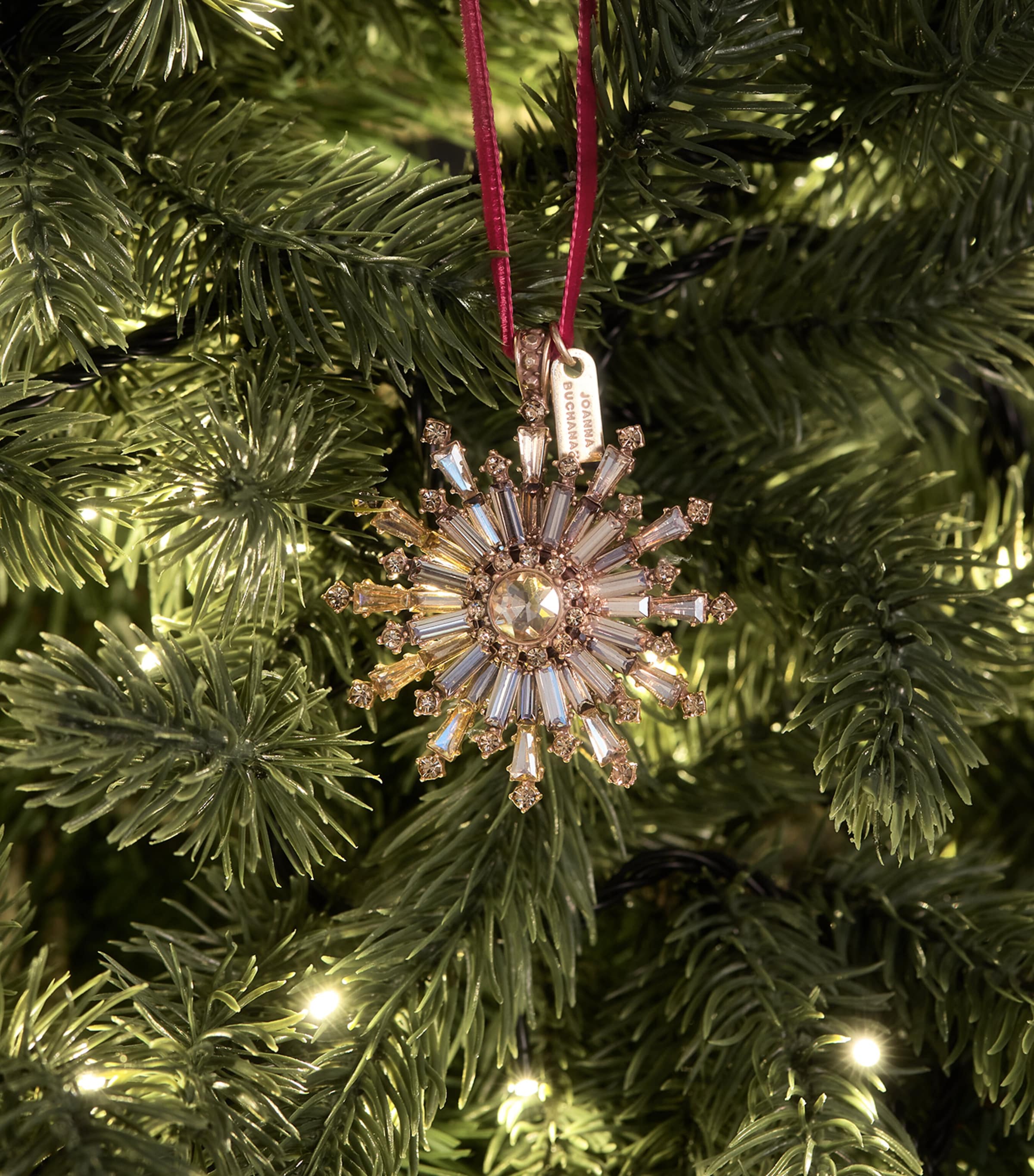 Joanna Buchanan Crystal-Embellished Snowflake Tree Decoration Gold Image 3