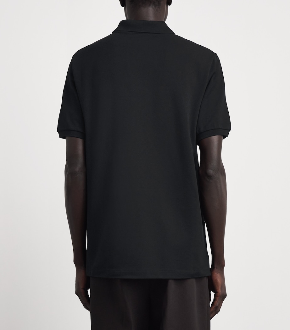 Ralph Lauren Purple Label Mens Cotton Piqué Polo Shirt Classic Black Image 5