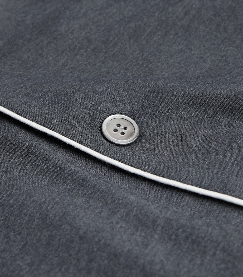 Derek Rose Mens Modal-Blend Basel Pyjama Set Grey Image 4
