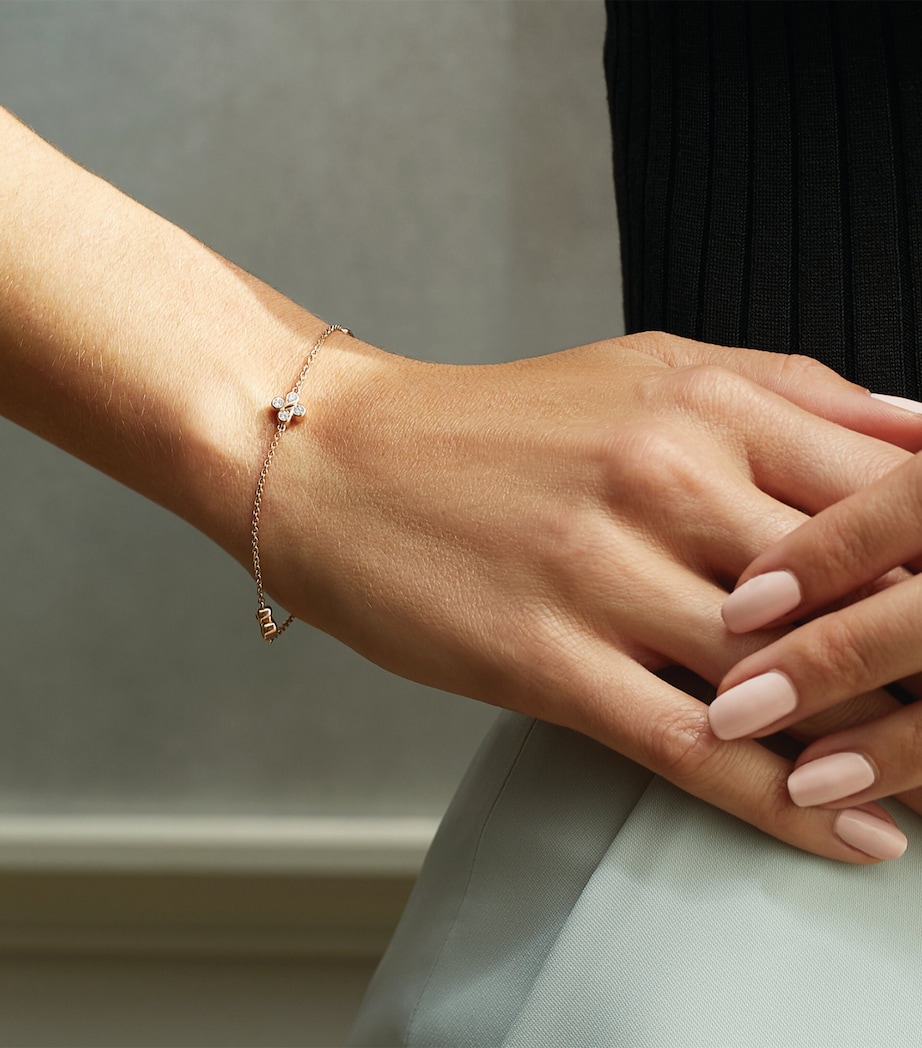 Rose Gold and Diamond Be Boodles Triple Charm Bracelet ROSE GOLD Image 4