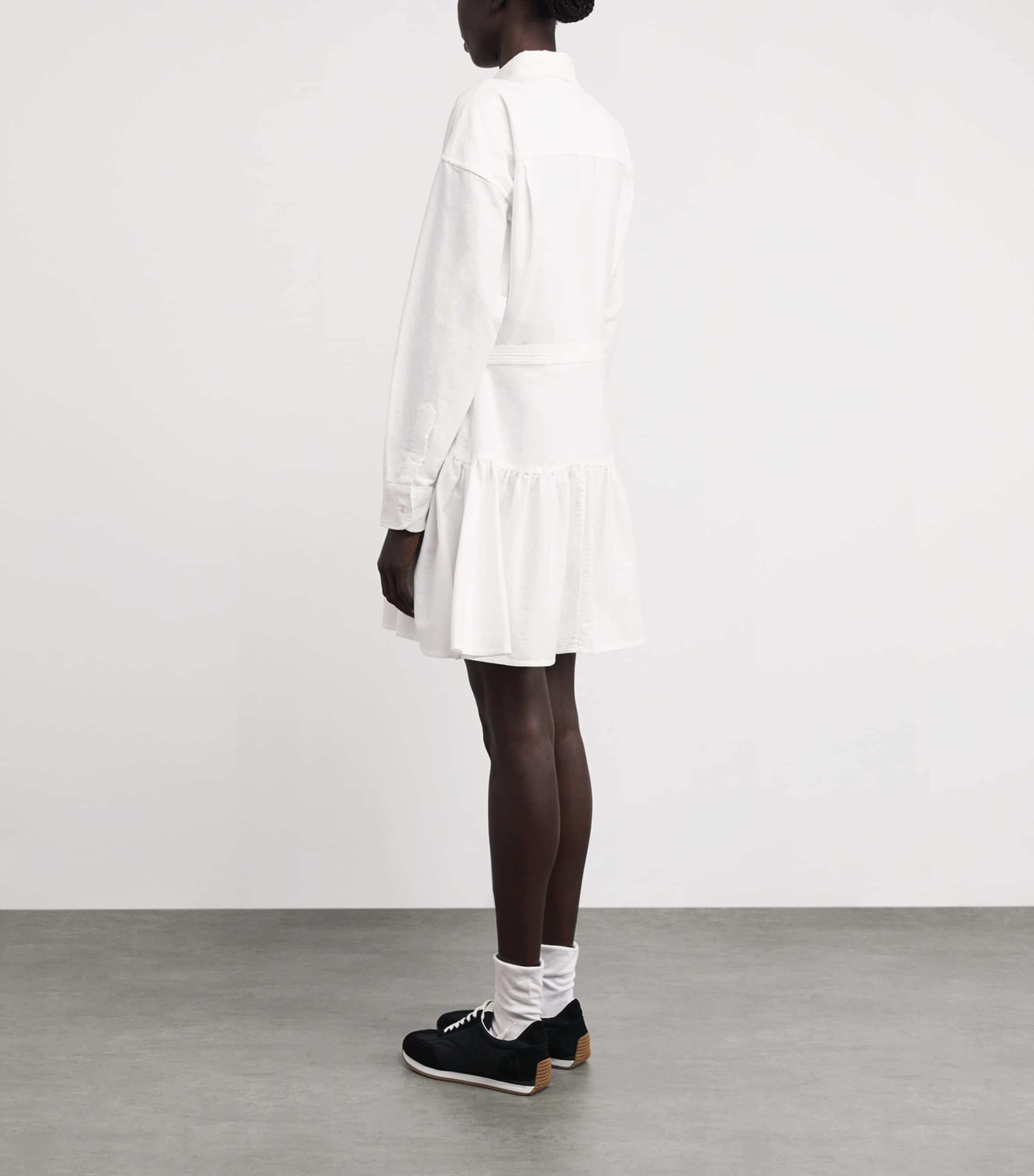 Twill Polo Pony Mini Shirt Dress BSR WHITE Image 4