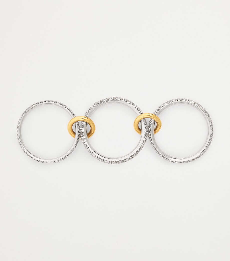 White Gold and Diamond Pave Ring WHITE GOLD Image 3