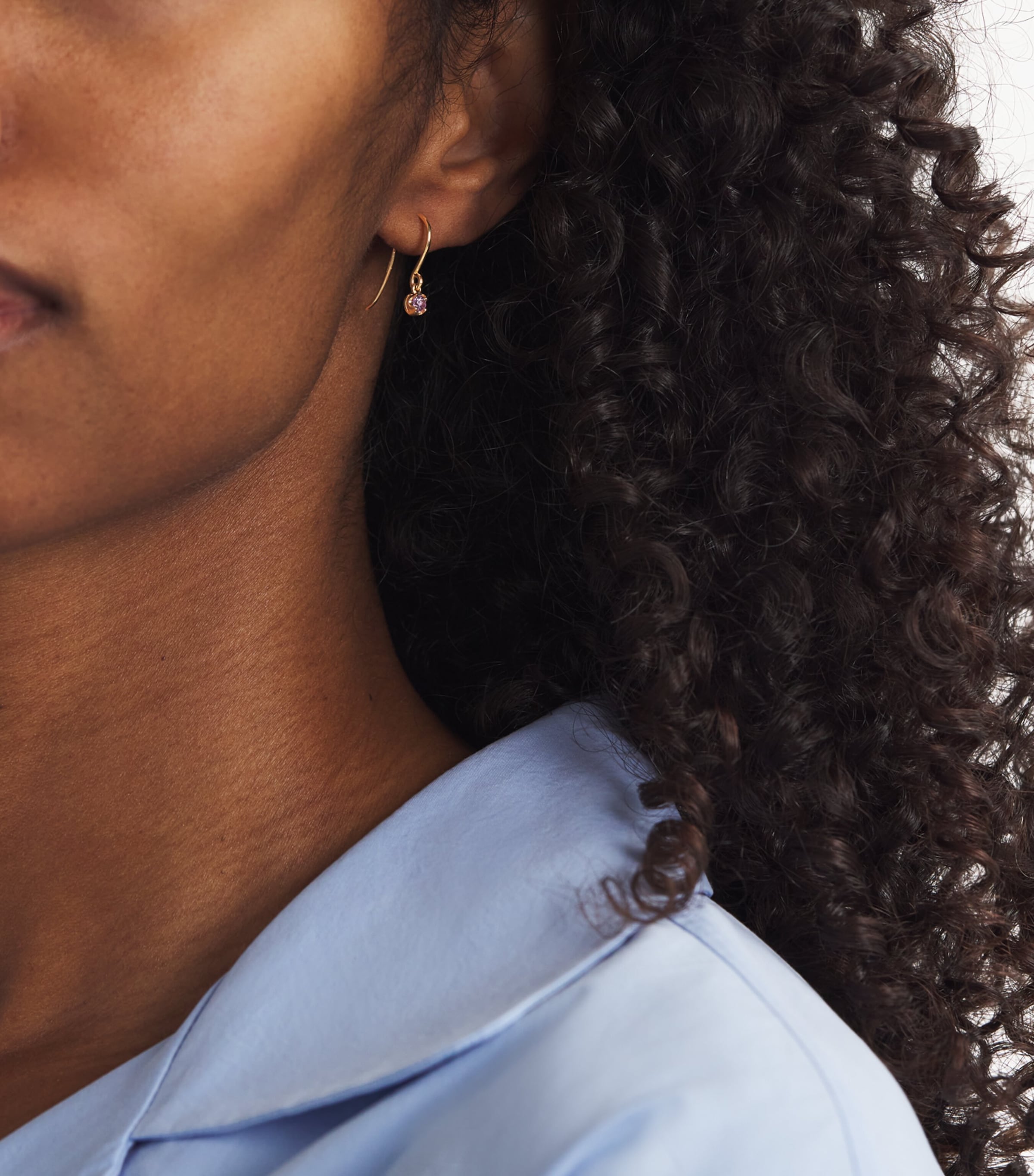 Yellow Gold and Sapphire Edith Drop Earrings YELLOW GOLD Image 2