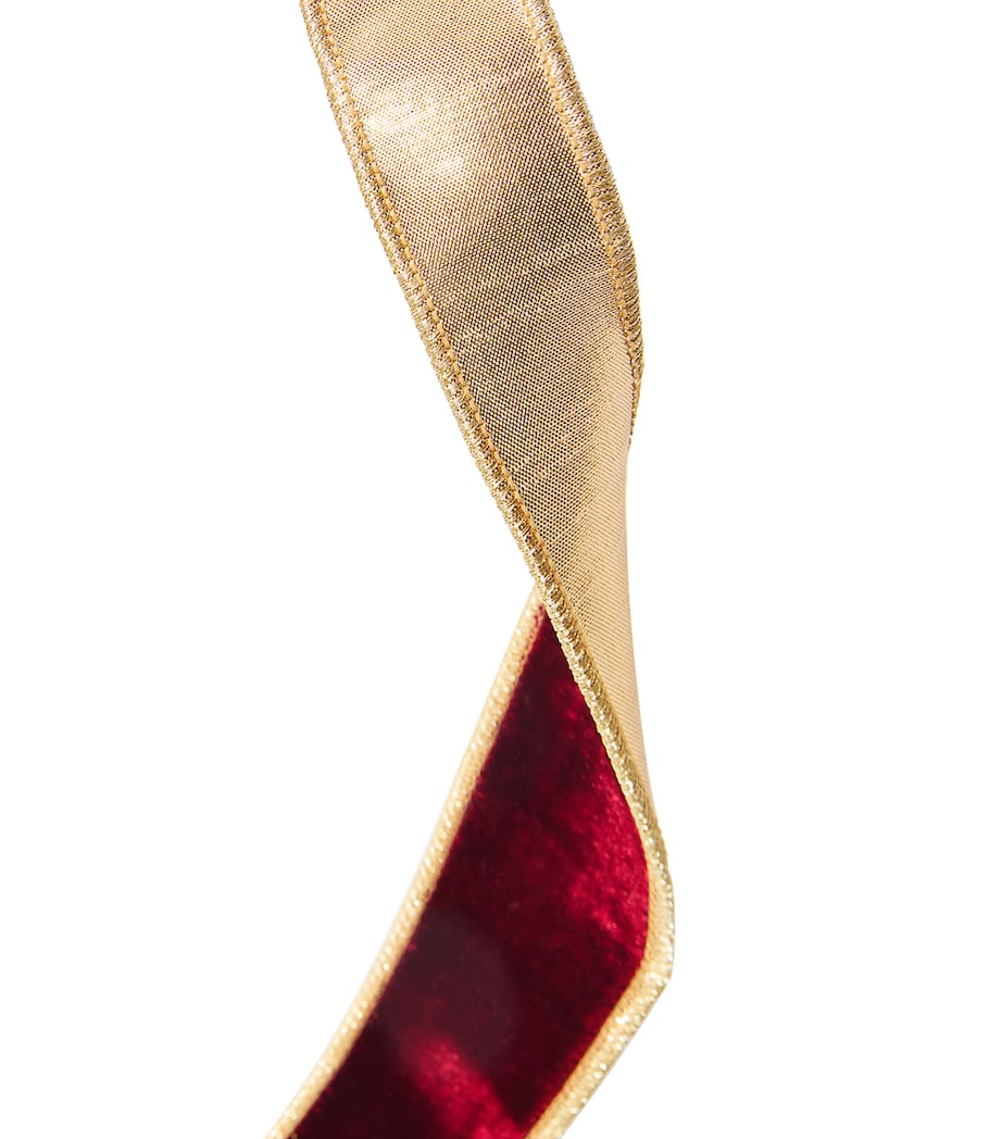 Velvet Dupioni Trim Ribbon BURG/GLD Image 2