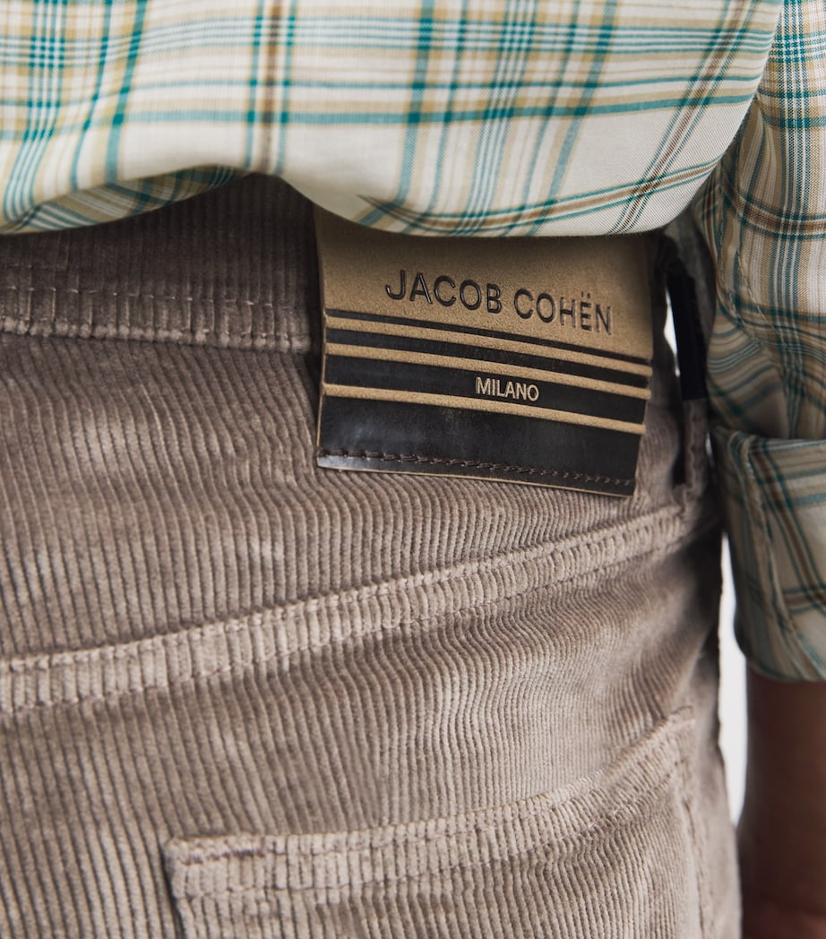 Jacob Cohën Mens Corduroy Edo Straight-Fit Chinos Elephant Grey Image 3