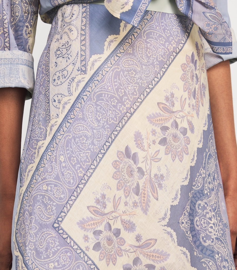 Printed Lucky Bias Maxi Skirt BLUBA BLUE BANDANA Image 6