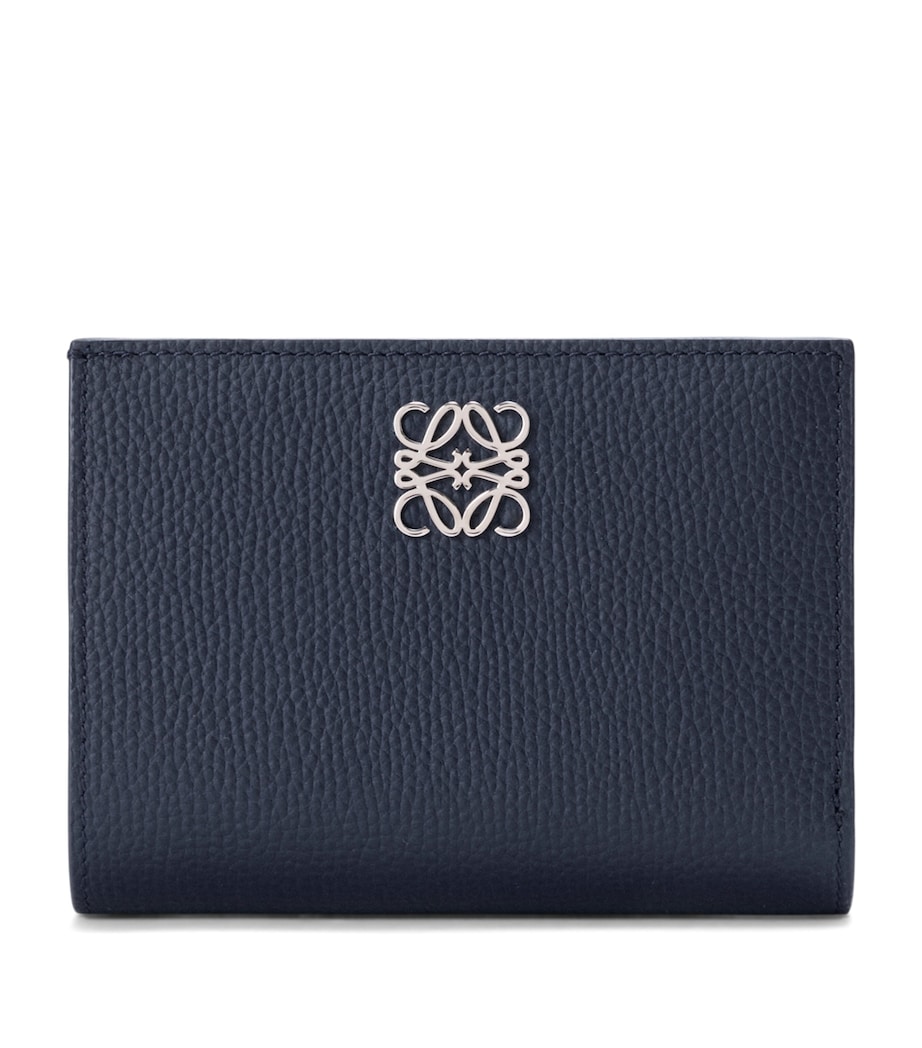 LOEWE Leather Anagram Compact Wallet Deep Navy Image 1