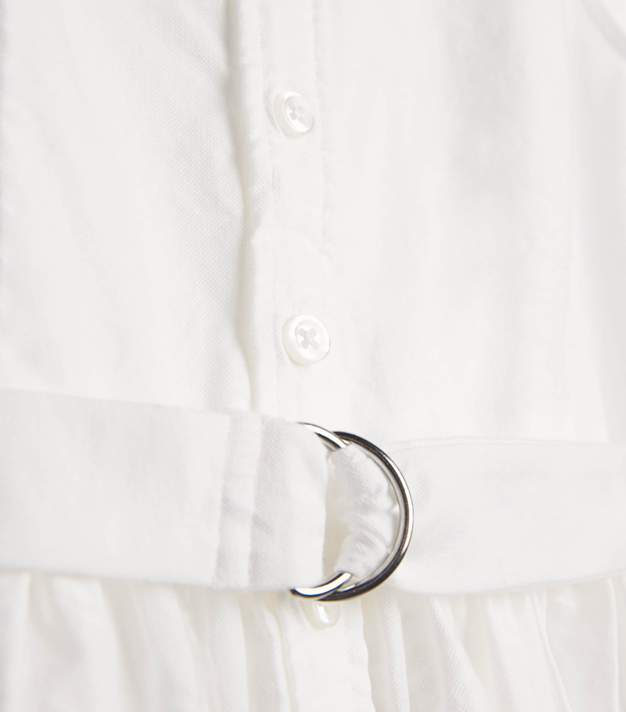 Cotton Belted Shirt Dress (7-16 Years) WHITE Image 3