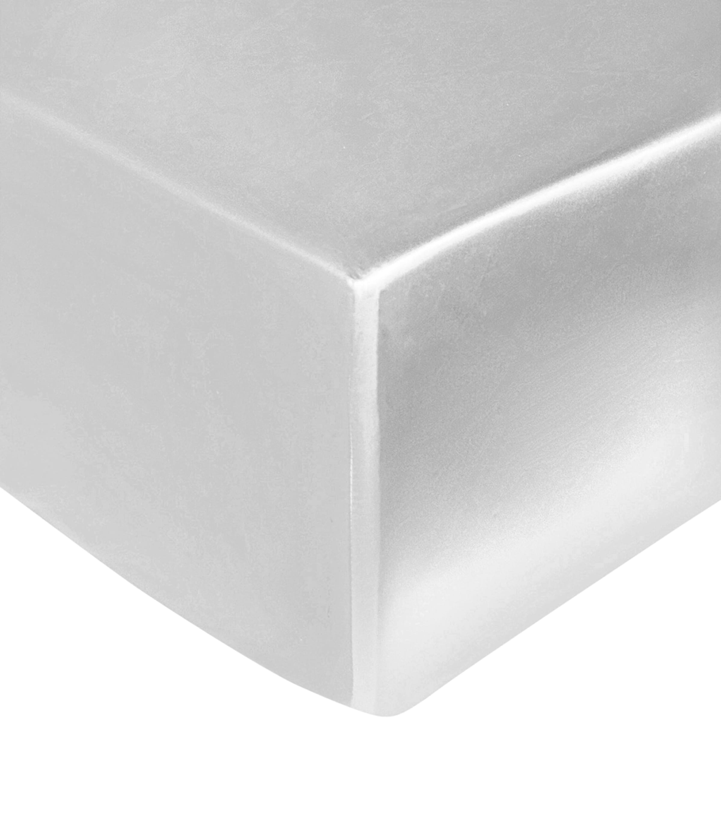 Silk Double Fitted Sheet (140cm x 200cm) WHITE Image 1