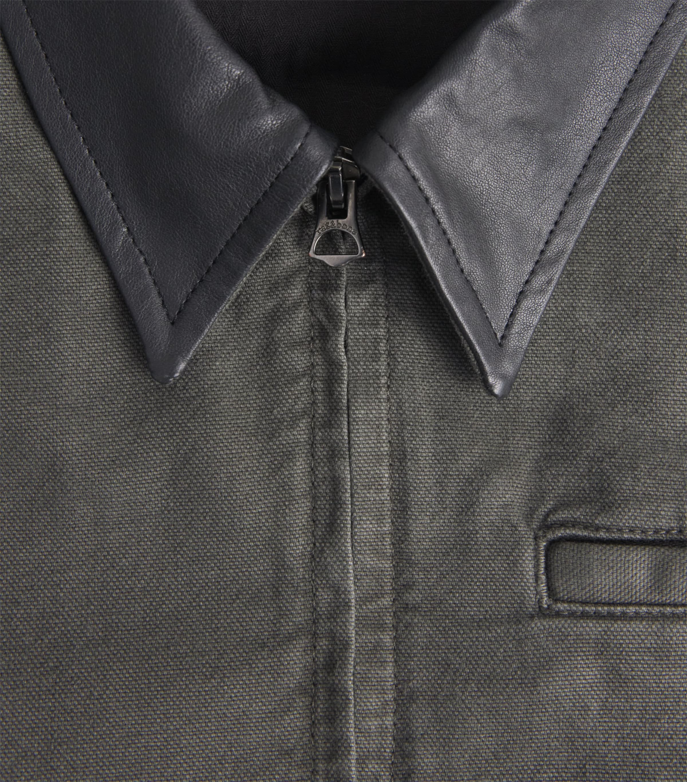 Rag & Bone Mens Workwear Denim Shacket Drkgrn Image 6