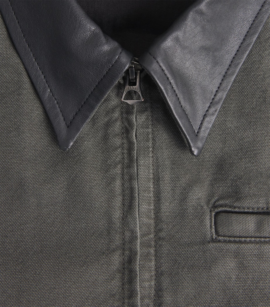 Rag & Bone Mens Workwear Denim Shacket Drkgrn Image 6