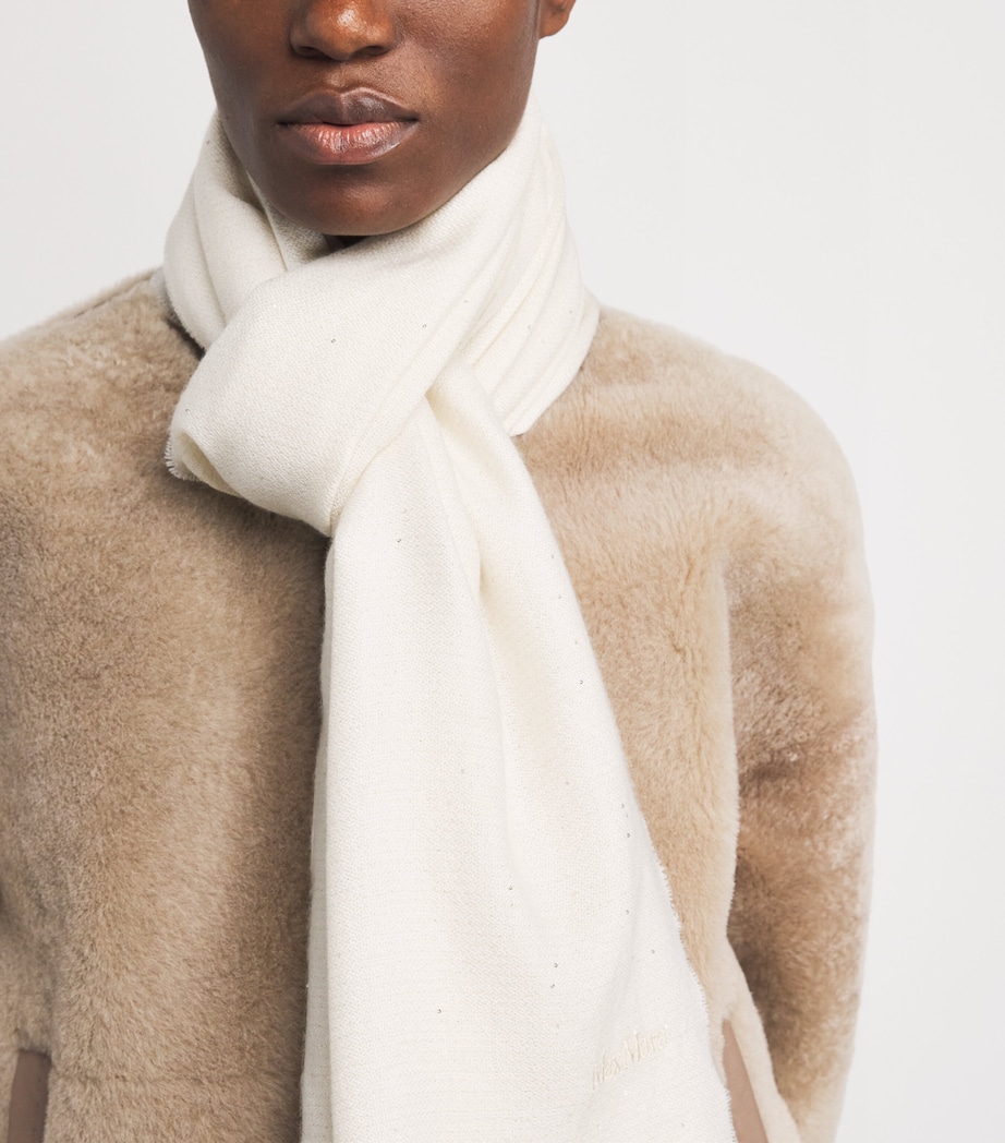 Sequinned Scarf OPTICAL WHITE Image 2