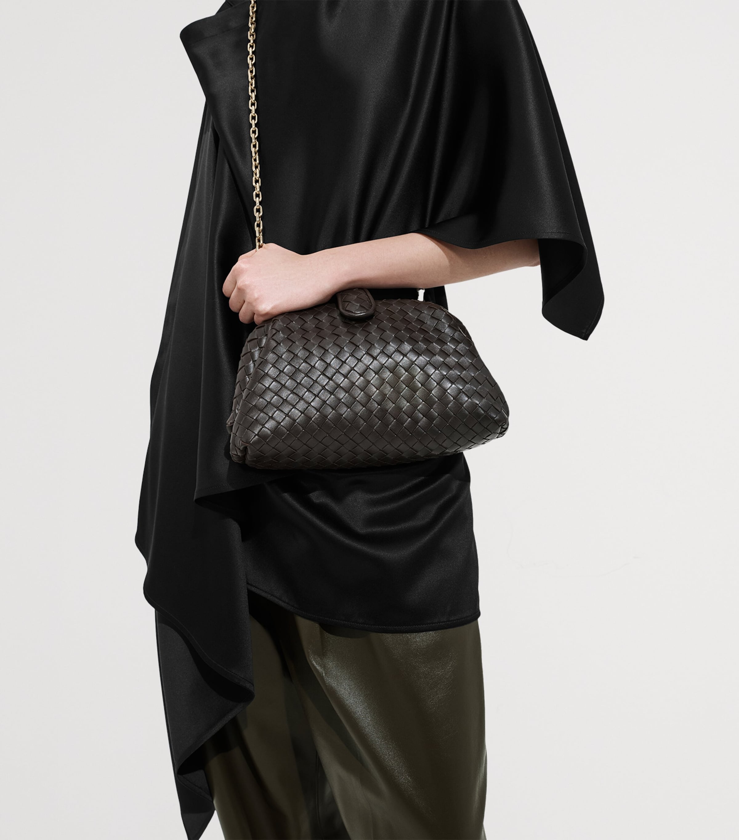 Bottega Veneta Small Leather Lauren 1980 Clutch Bag Image 2