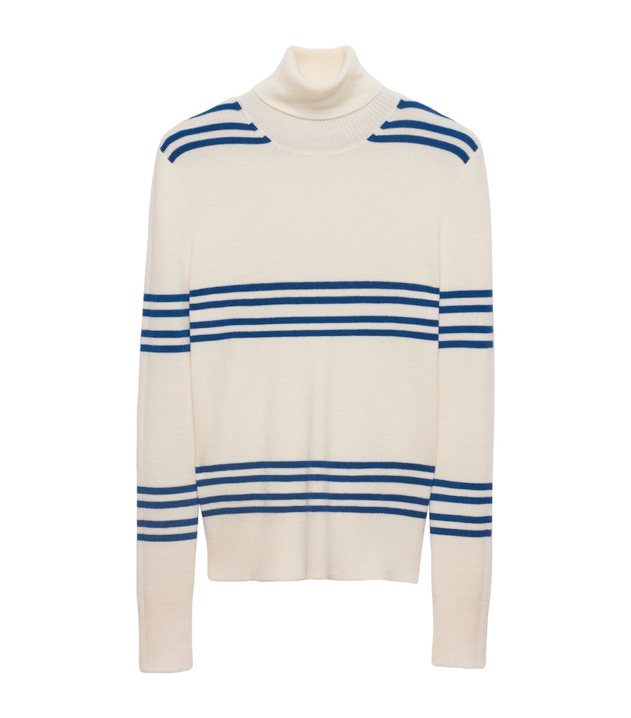 Wool Stripe Rollneck Sweater F042I Image 1