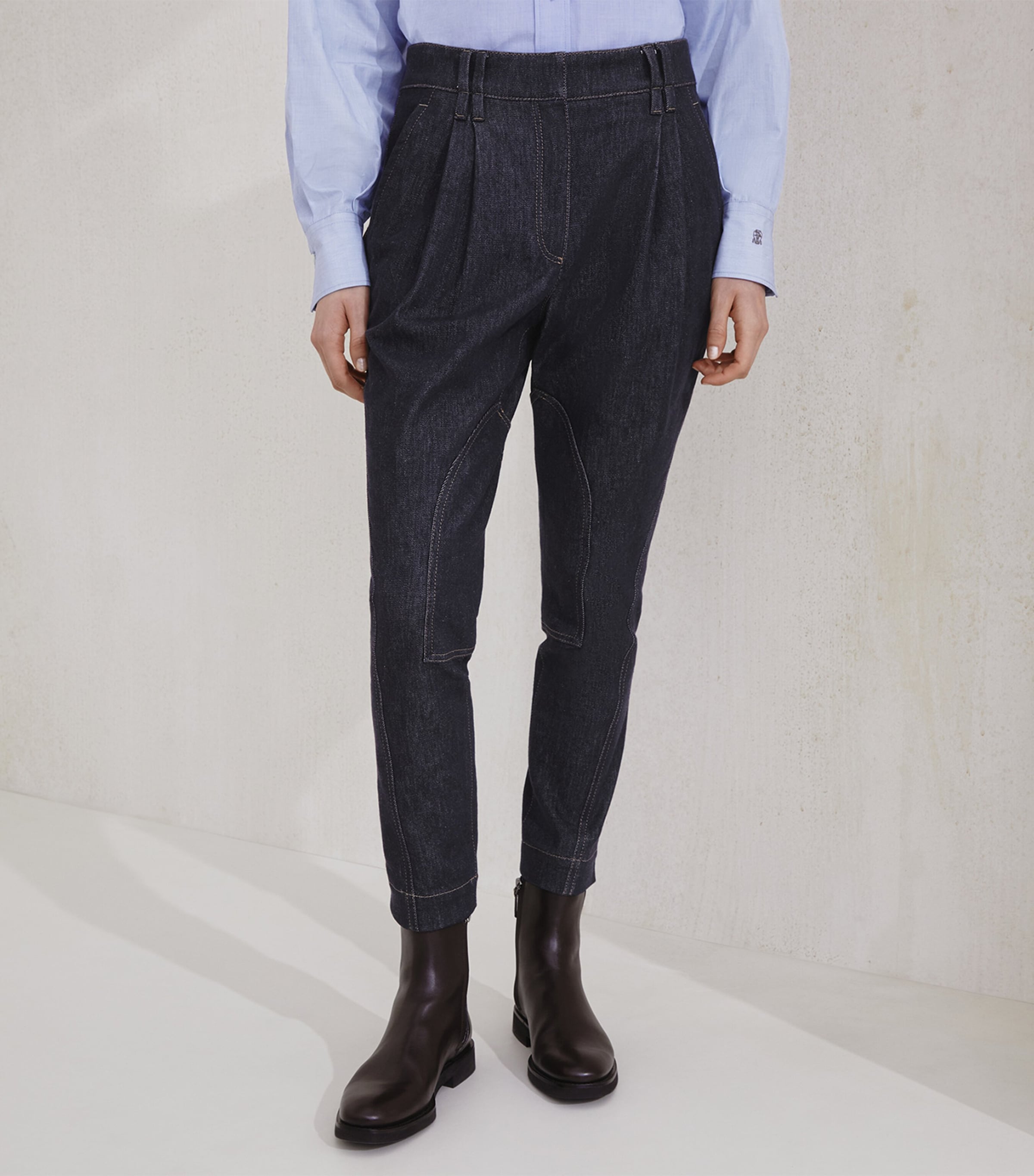 No-Fade Denim Equestrian Trousers C551 Image 2