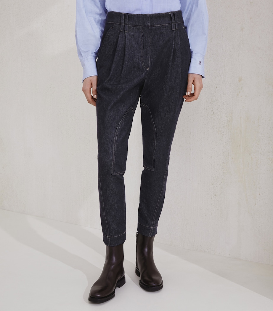 No-Fade Denim Equestrian Trousers C551 Image 2