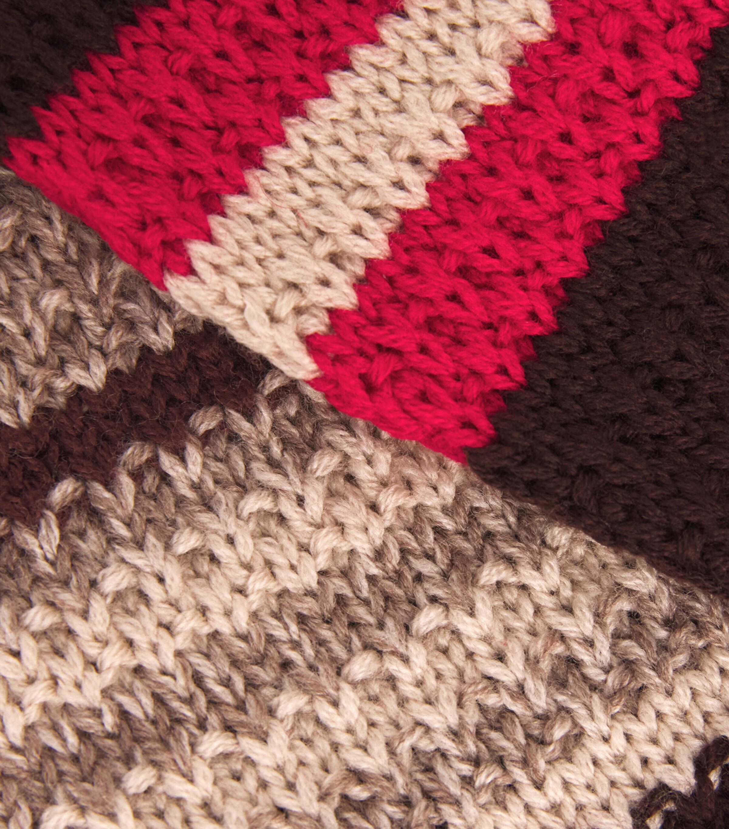 Virgin Wool Striped Sweater RED Image 5