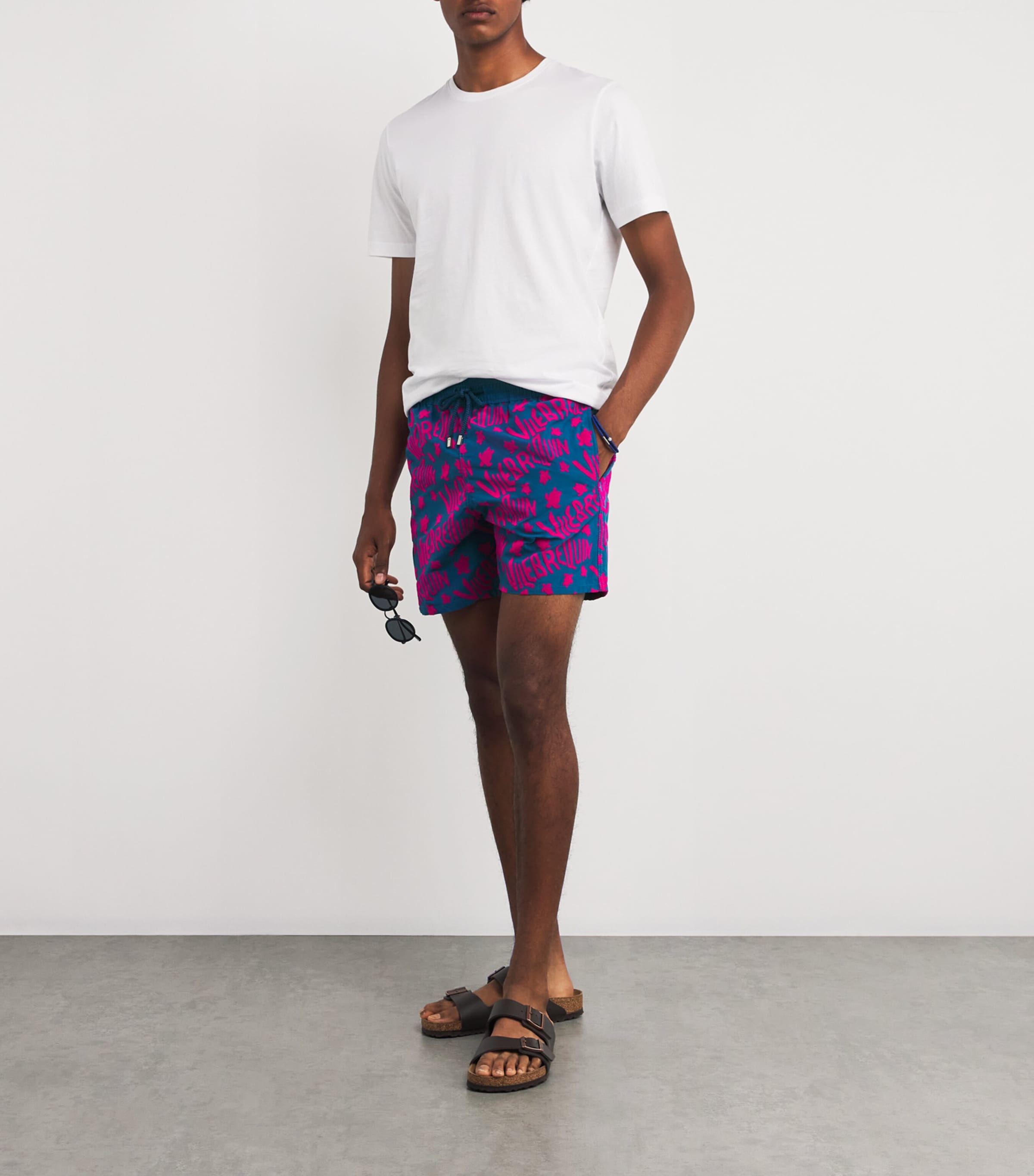 Turtle Logo Print Moorea Swim Shorts 611-PEACOCK Image 2